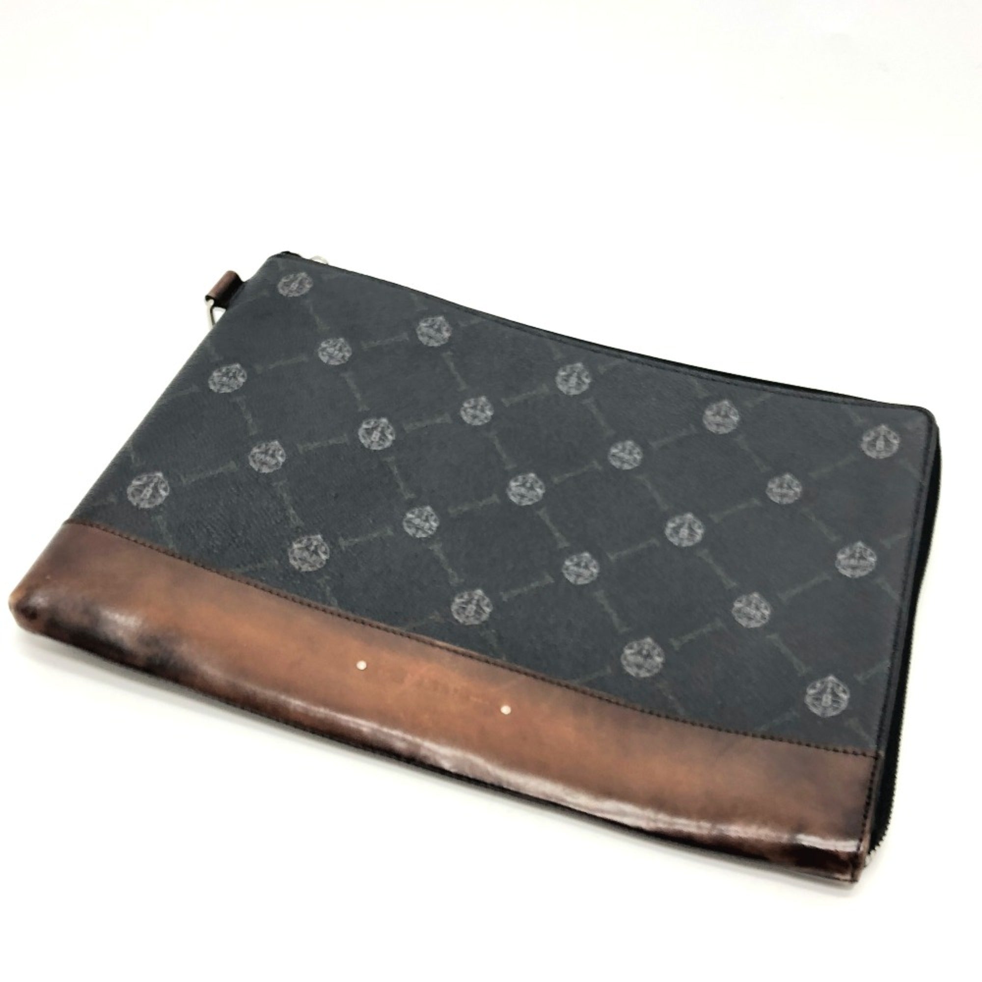 Berluti Black Leather Clutch Bag (Pre-Owned)