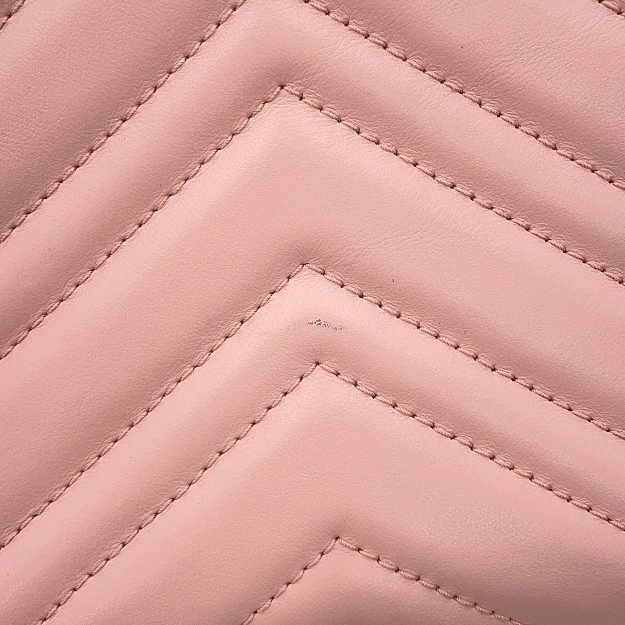 Gucci Gg Marmont Pink Leather Backpack (Pre-Owned)