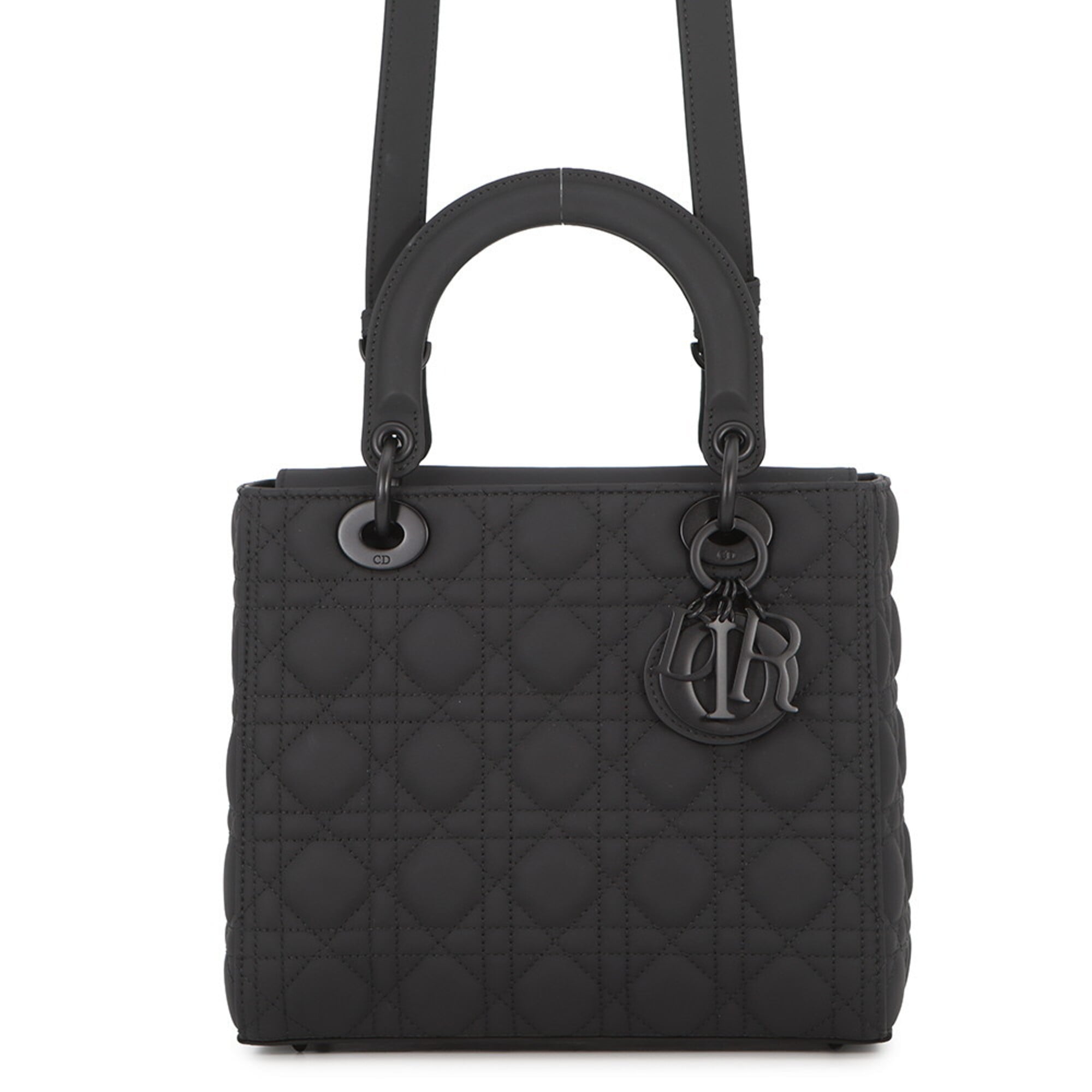 Christian Dior Lady Dior Black Handbag Shoulder Bag (Pre-Owned)