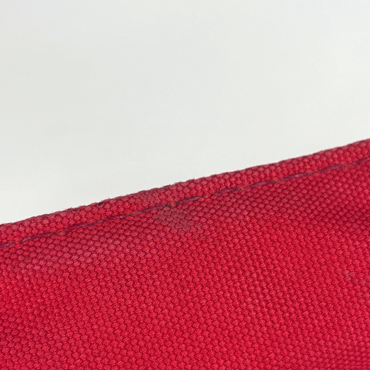 Prada Red Color Canapa Shoulder Bag Tote Bag (Pre-Owned)