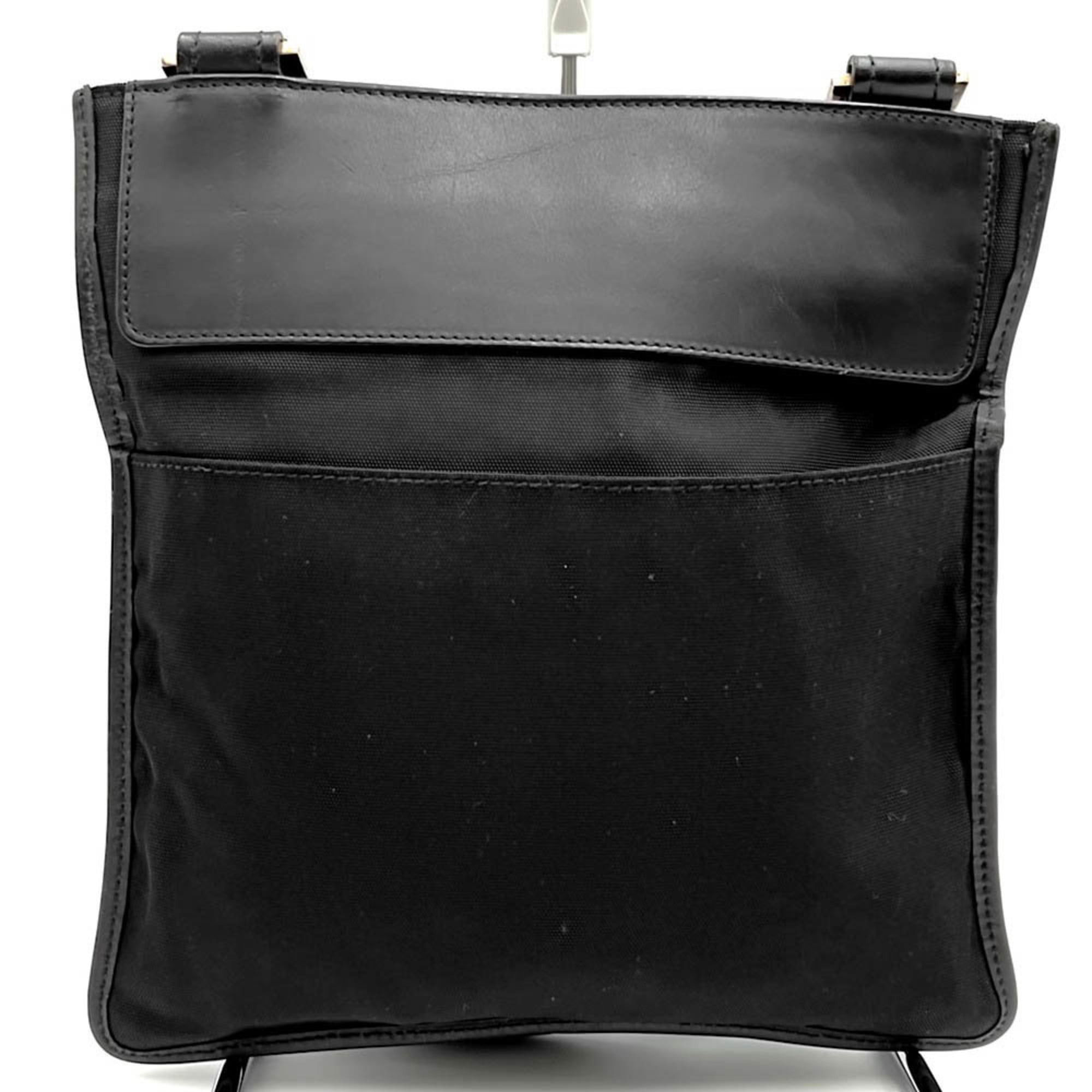 Gucci Black Nylon Leather Shoulder Bag (Pre-Owned)