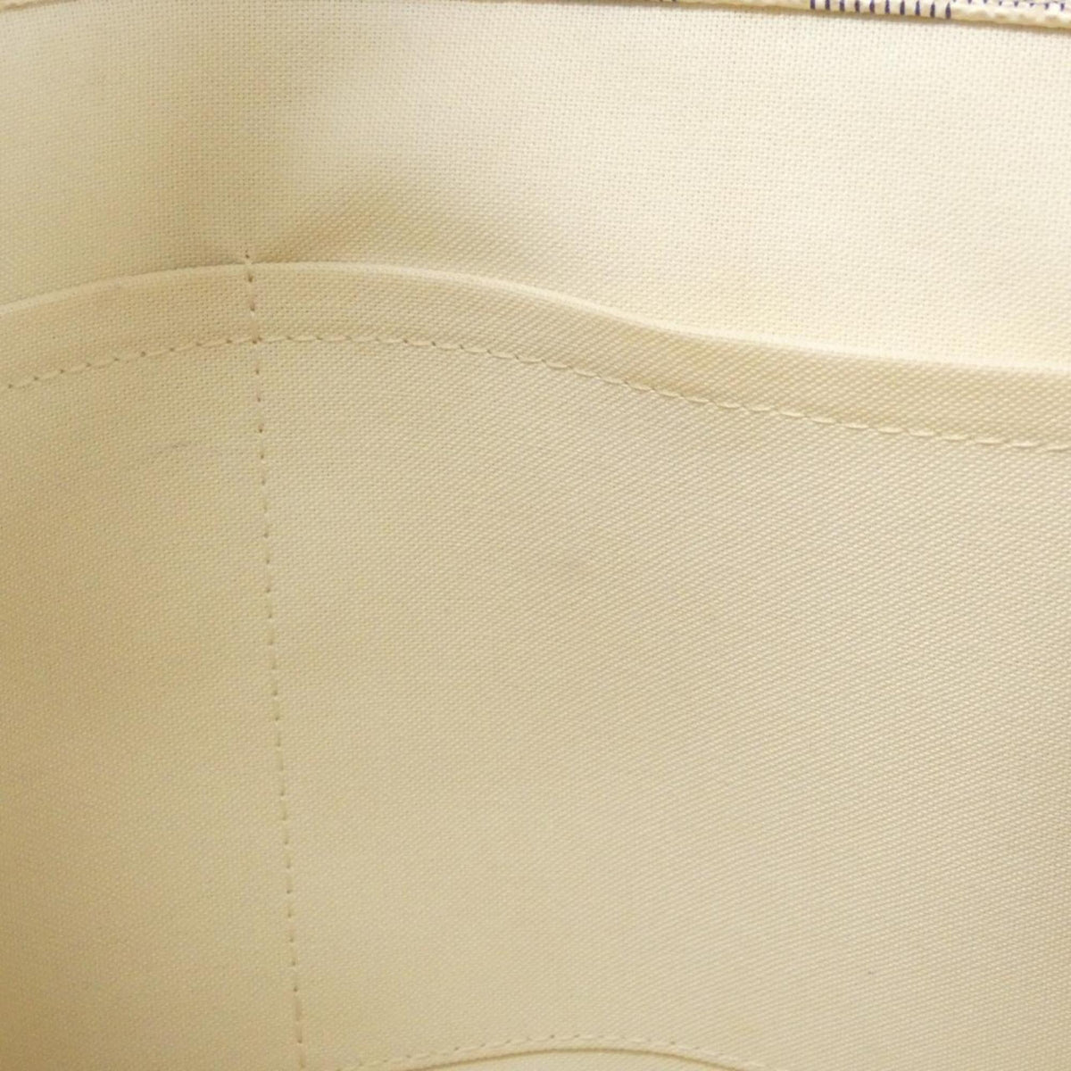 Louis Vuitton Azur White Coated Canvas Handbag (Pre-Owned)