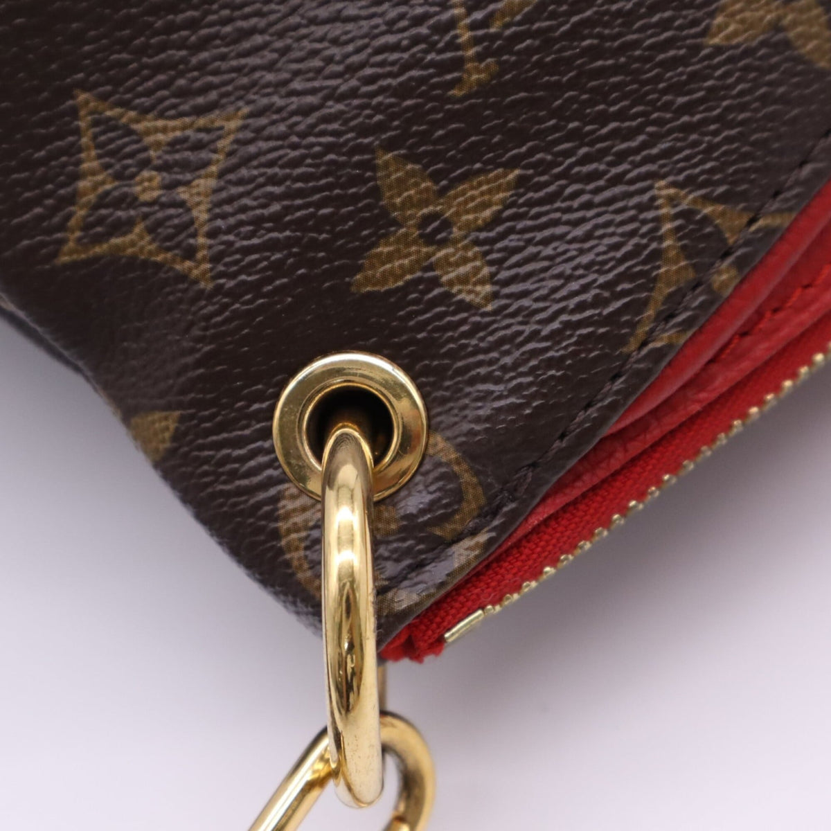 Louis Vuitton Beige Brown Coated Canvas Leather Handbag (Pre-Owned)