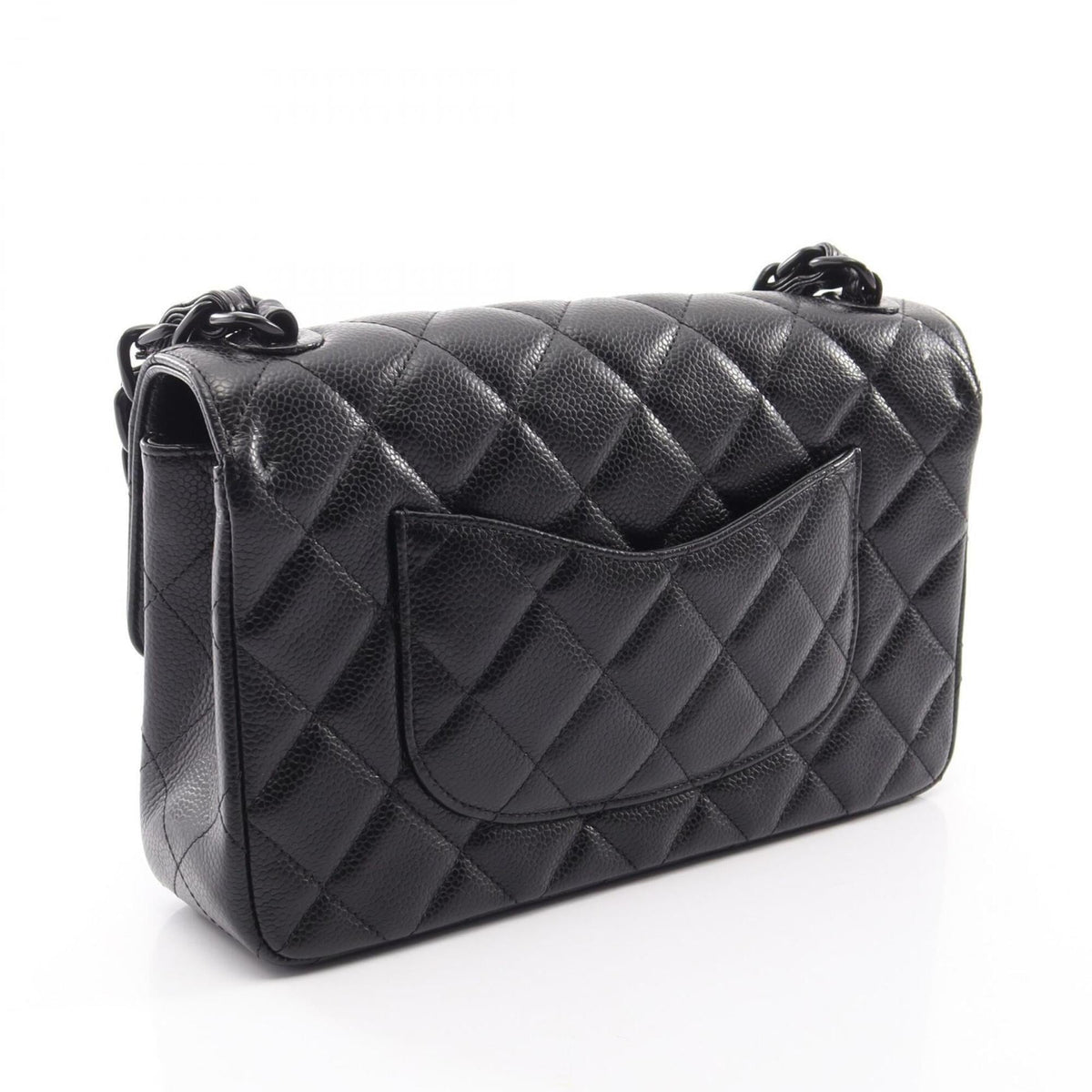Chanel Black Grained Calfskin Handbag Shoulder Bag (Pre-Owned)