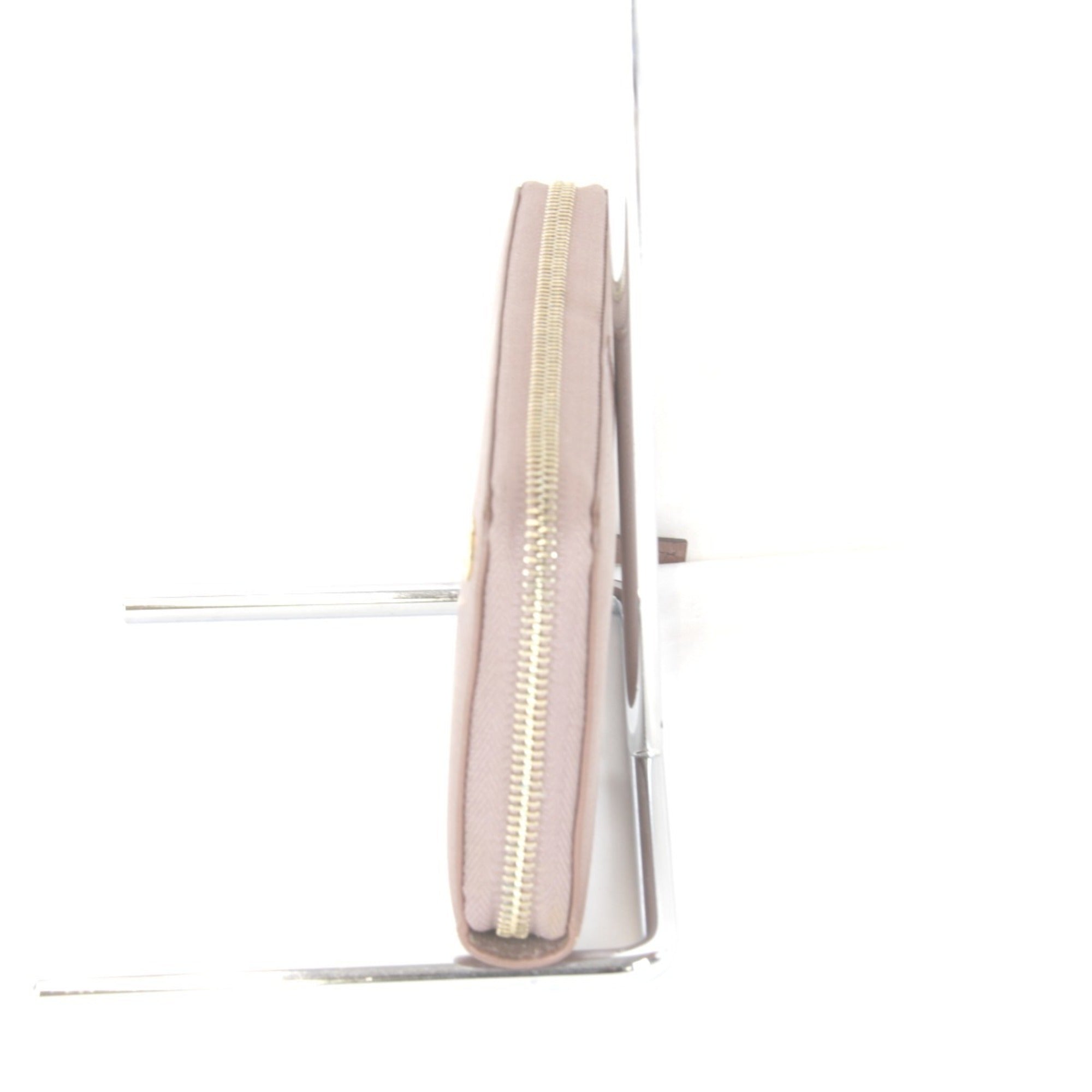 Gucci Gucci Interlocking Gray Beige Pink Leather Long Wallet (Bi-Fold) (Pre-Owned)