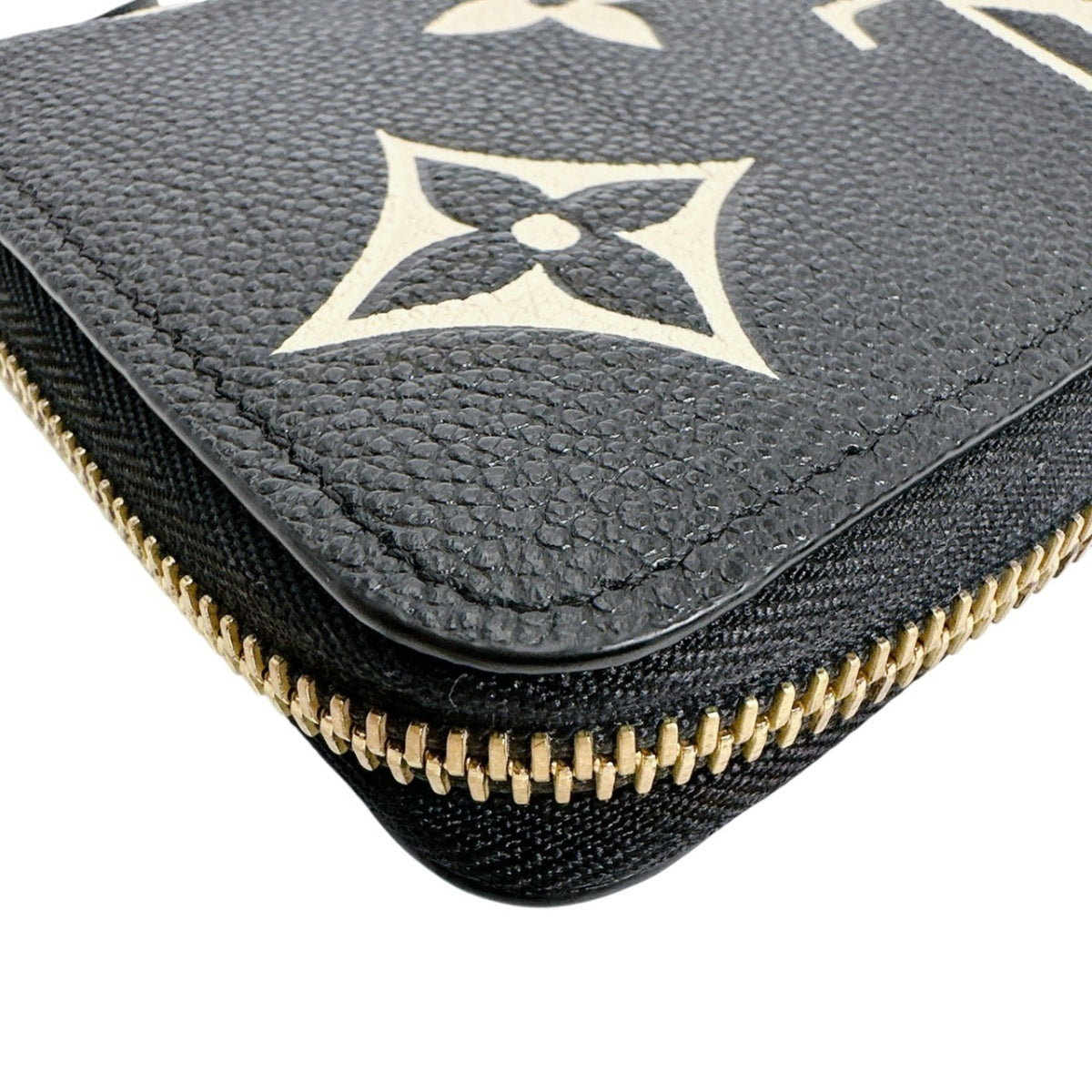 Louis Vuitton Beige Black Monogram Empreinte Long Wallet (Bi-Fold) (Pre-Owned)
