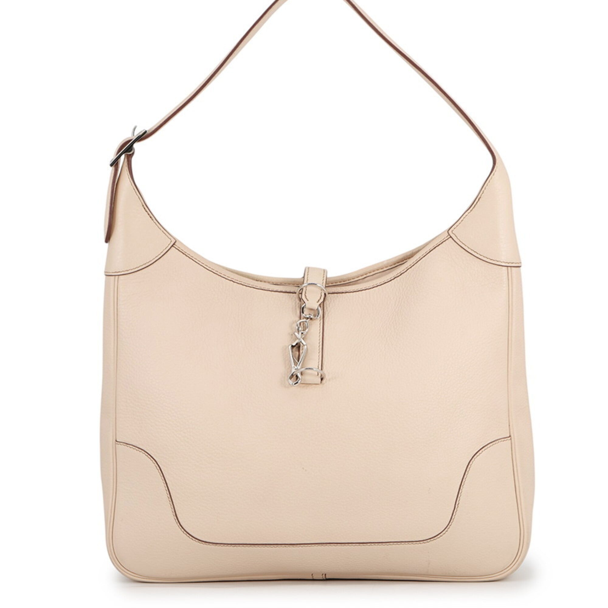 Hermes Ivory Ivory Handbag Shoulder Bag (Pre-Owned)