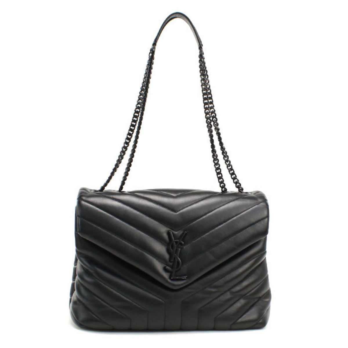 Saint Laurent Black Leather Shoulder Bag (Pre-Owned)