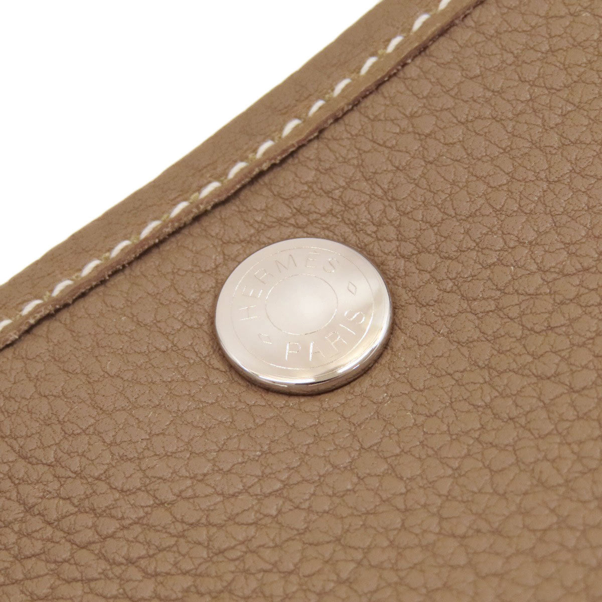 Hermes Etoupe Gray Negonda Leather Handbag (Pre-Owned)