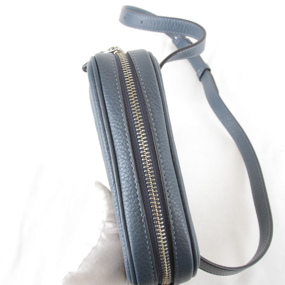 Coach Blue Leather Shoulder Bag (Pre-Owned)
