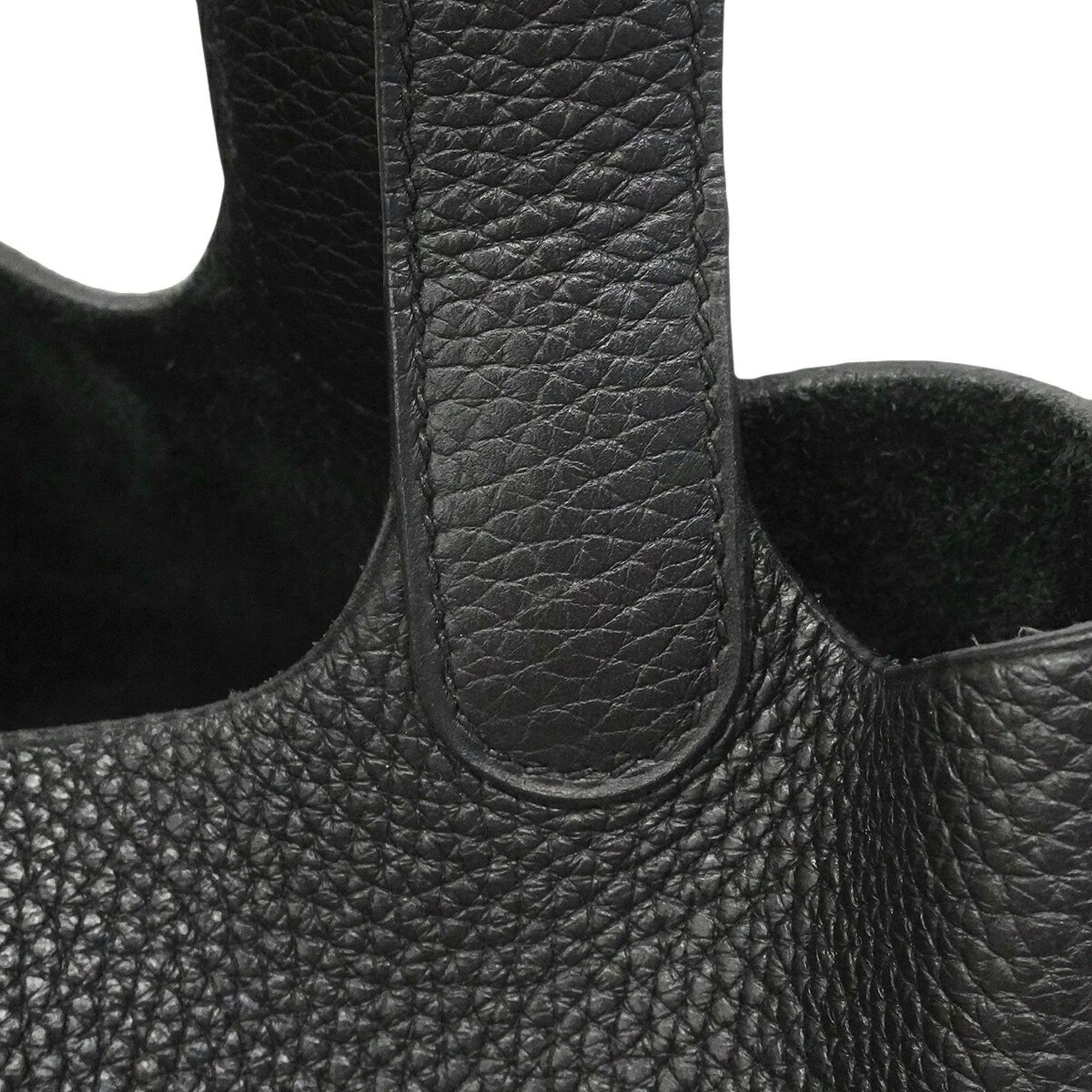 Hermes Black Taurillon Clemence Leather Handbag (Pre-Owned)
