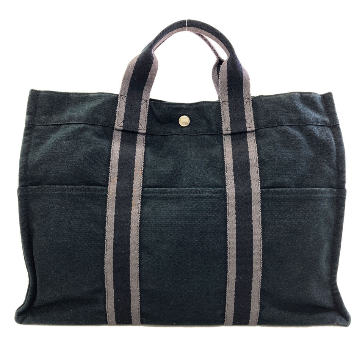 Hermes Black Canvas Handbag (Pre-Owned)