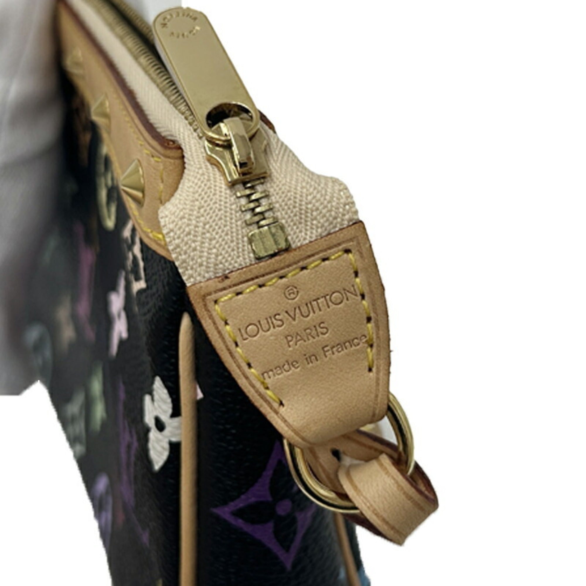 Louis Vuitton Multi-Color Noir Monogram Multicolore Handbag Pochette (Pre-Owned)