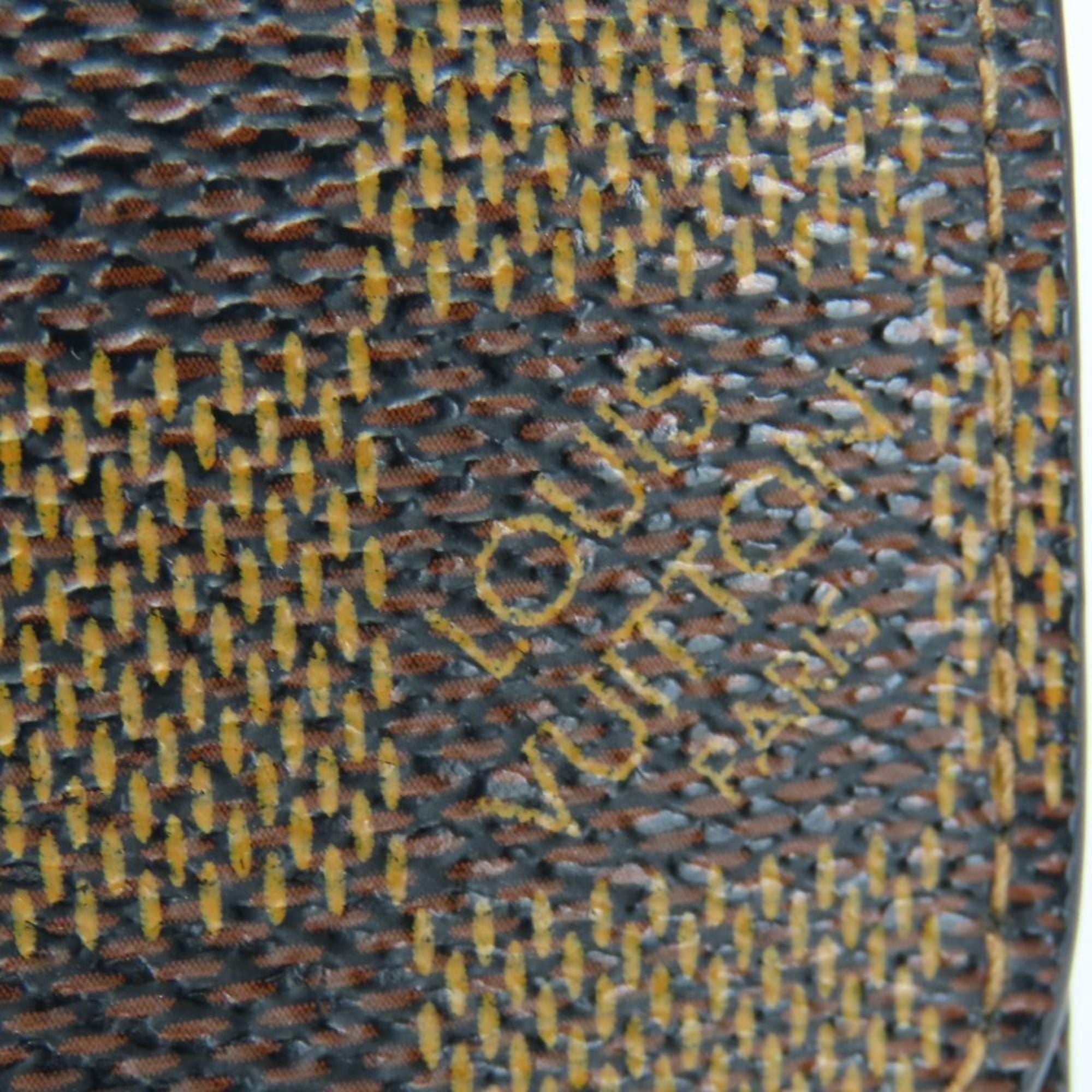 Louis Vuitton Brown Damier Canvas Ebene Damier Canvas Wallet (Tri-Fold) (Pre-Owned)