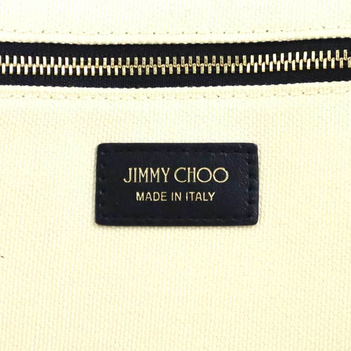 Jimmy Choo Black Raffia Leather Shoulder Bag (Pre-Owned)