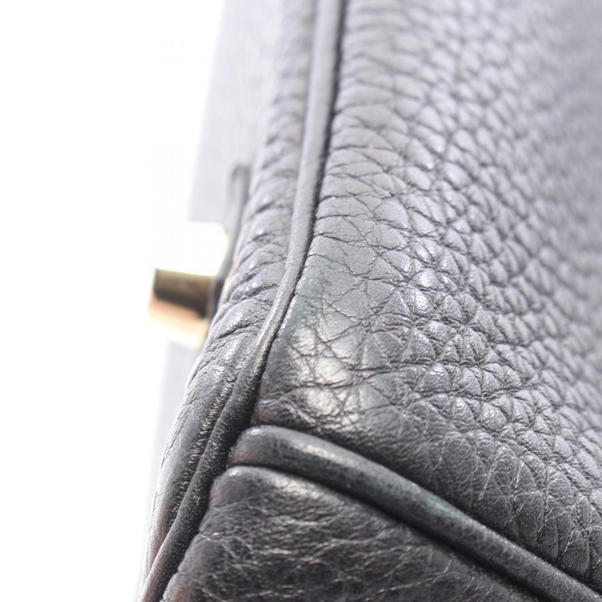 Hermes Black Togo Leather Handbag (Pre-Owned)