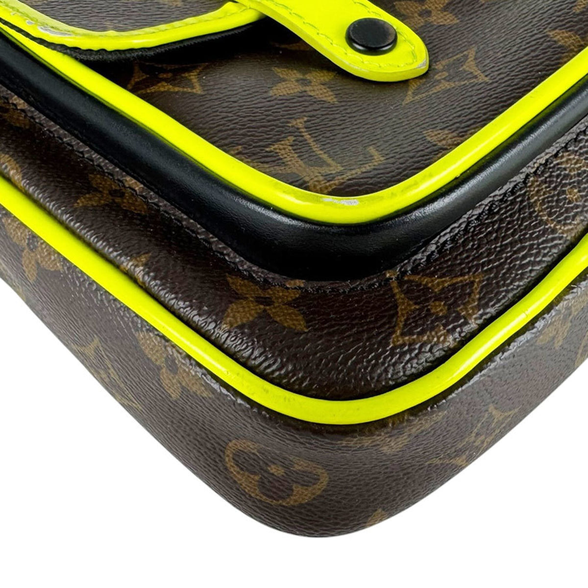 Louis Vuitton Brown Monogram Macassar Yellow Canvas Shoulder Bag (Pre-Owned)