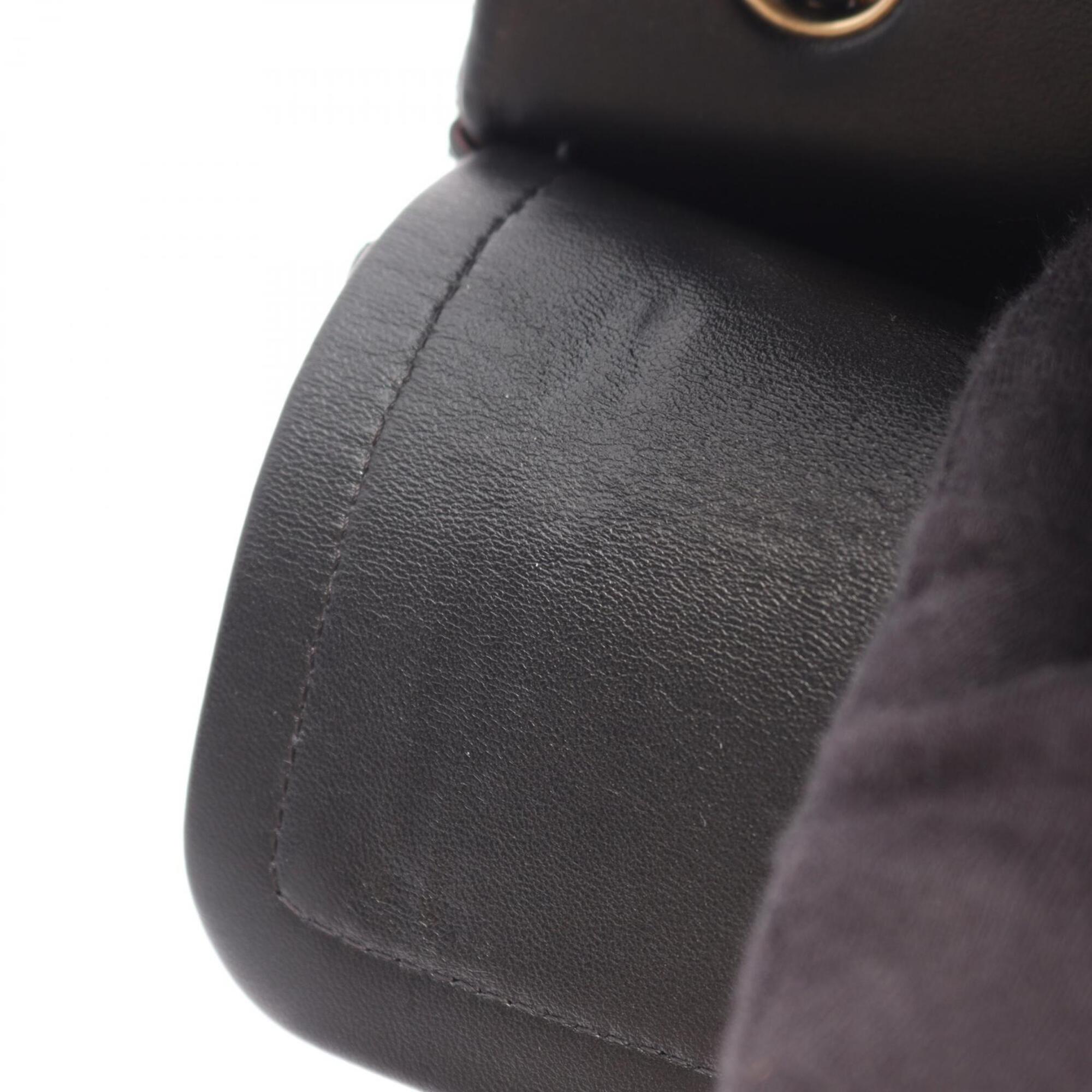 Chanel Black Leather Handbag Shoulder Bag (Pre-Owned)