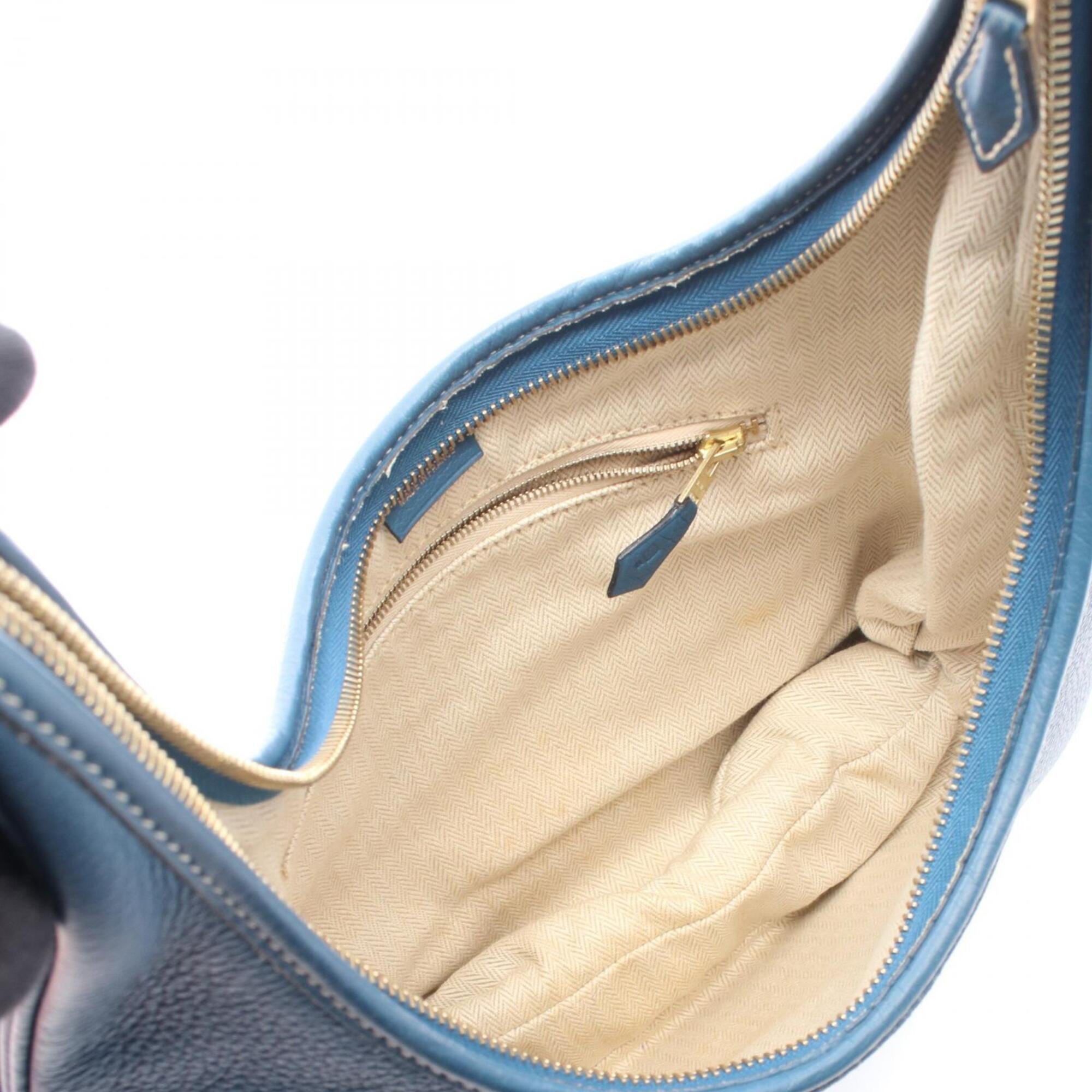 Hermes Blue Togo Leather Handbag Shoulder Bag (Pre-Owned)