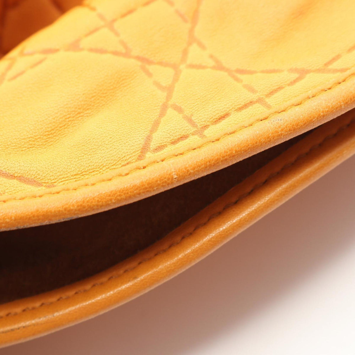 Christian Dior Orange Leather Handbag Shoulder Bag (Pre-Owned)