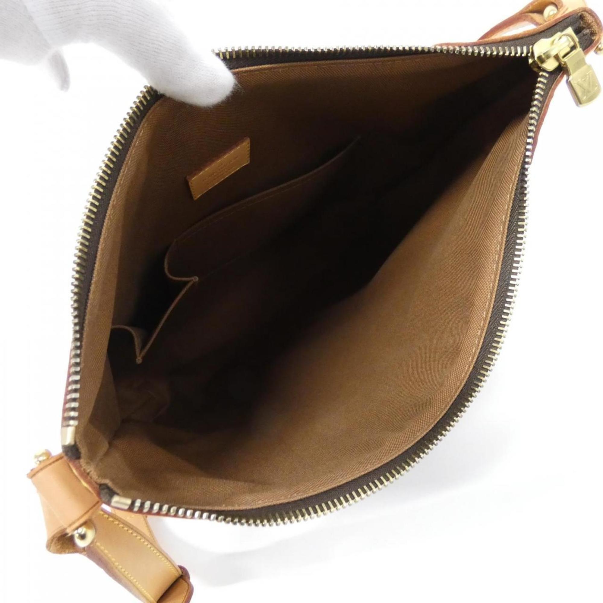 Louis Vuitton Marron Coated Canvas Shoulder Bag (Pre-Owned)