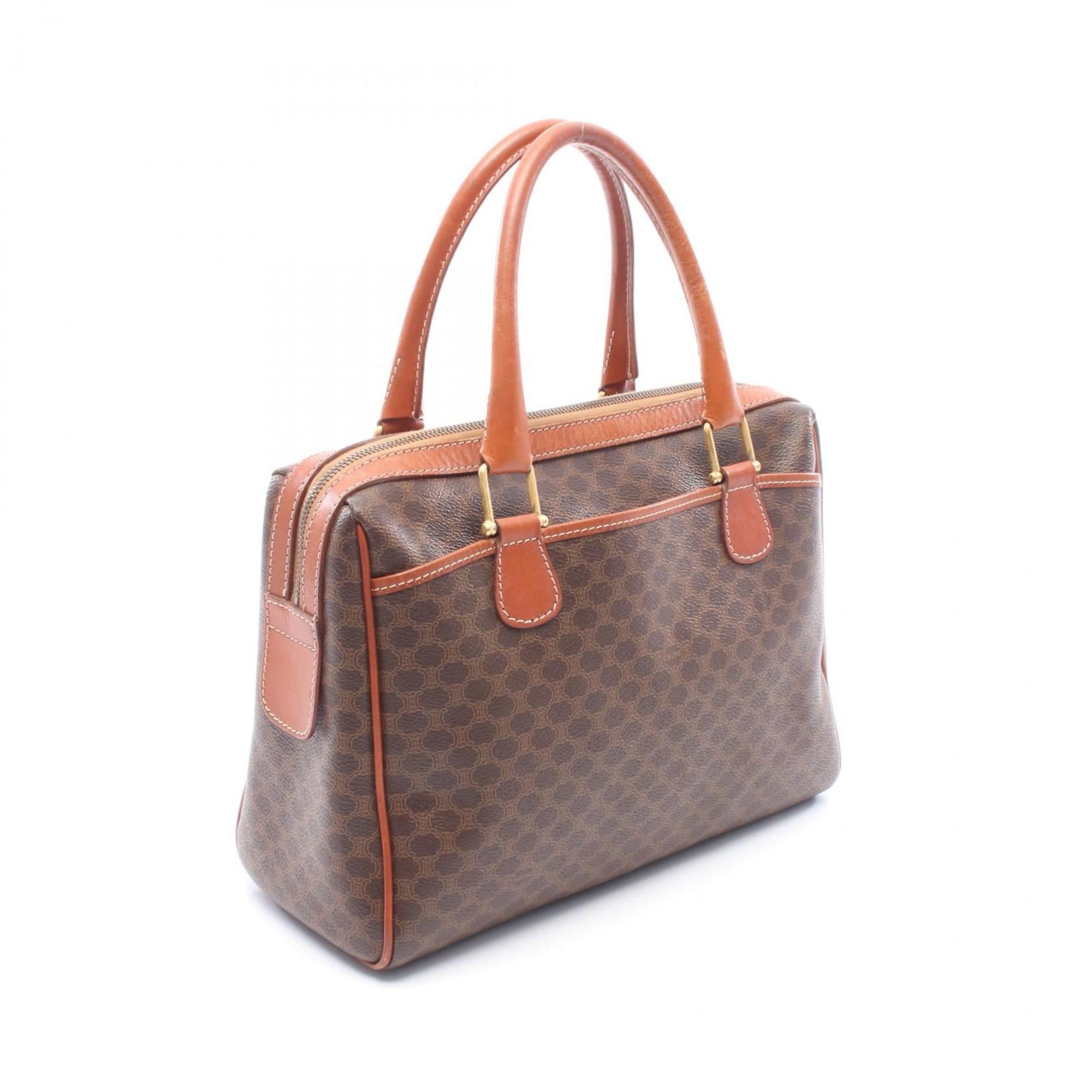 Celine Brown Coated Canvas Leather Tote Bag (Pre-Owned)