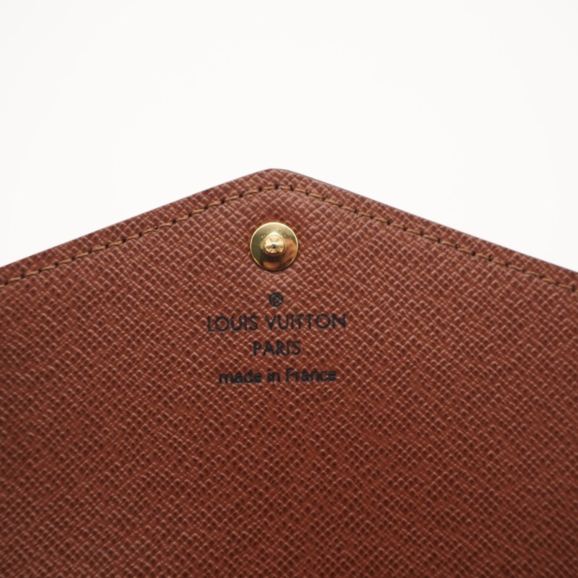 Louis Vuitton Monogram Beige Brown Monogram Coated Canvas Long Wallet (Bi-Fold) (Pre-Owned)