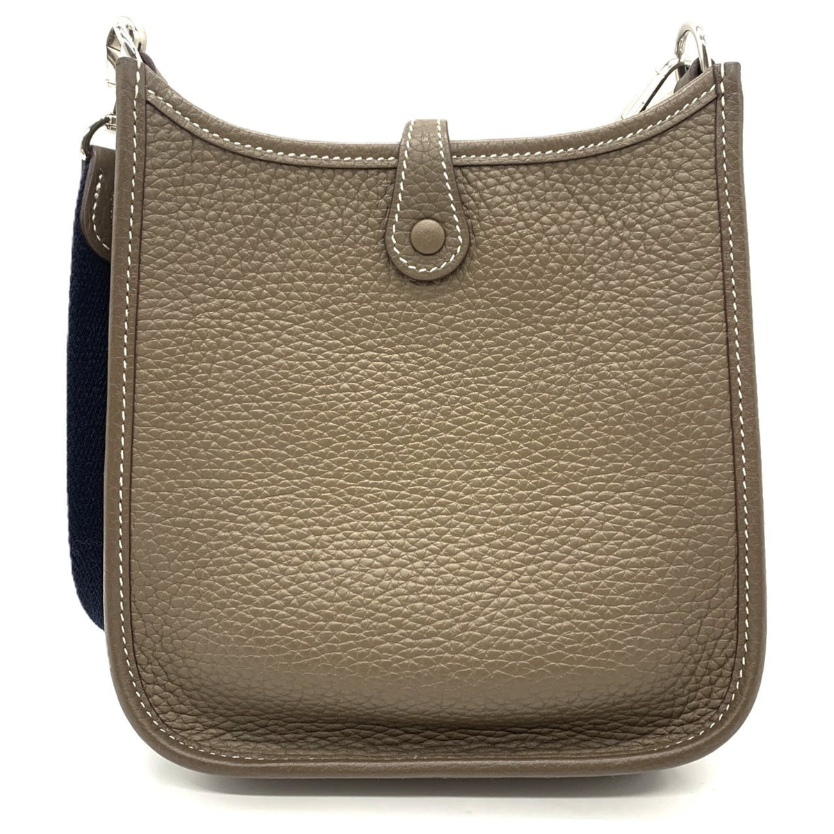 Hermes Evelyne Etoupe Gray Taurillon Clemence Leather Shoulder Bag (Pre-Owned)