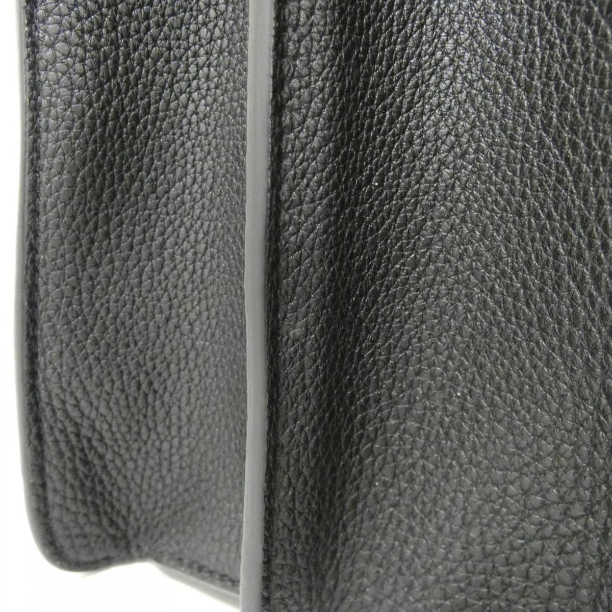 Fendi Black Leather Briefcase Handbag (Pre-Owned)