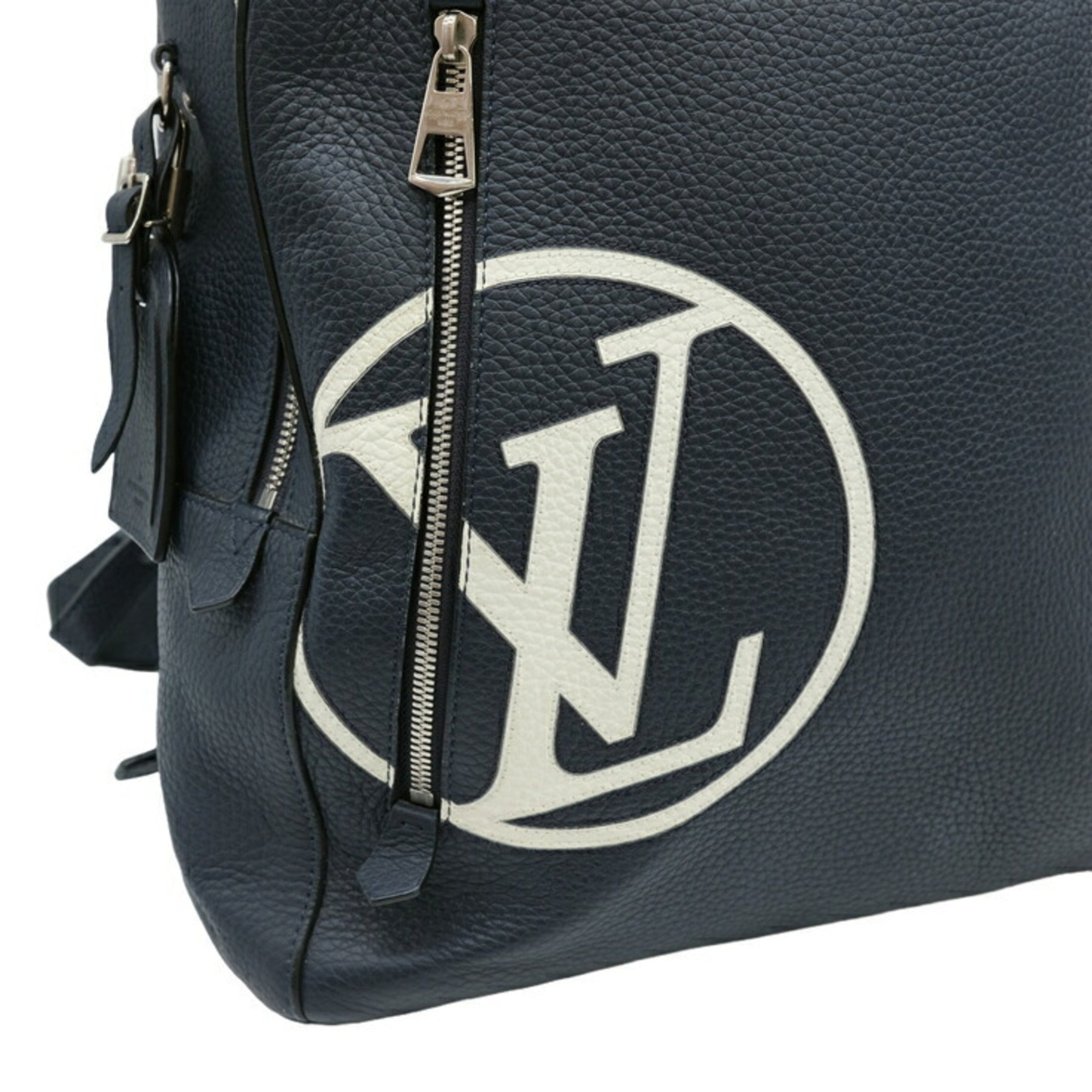 Louis Vuitton Dark Navy Leather Backpack (Pre-Owned)