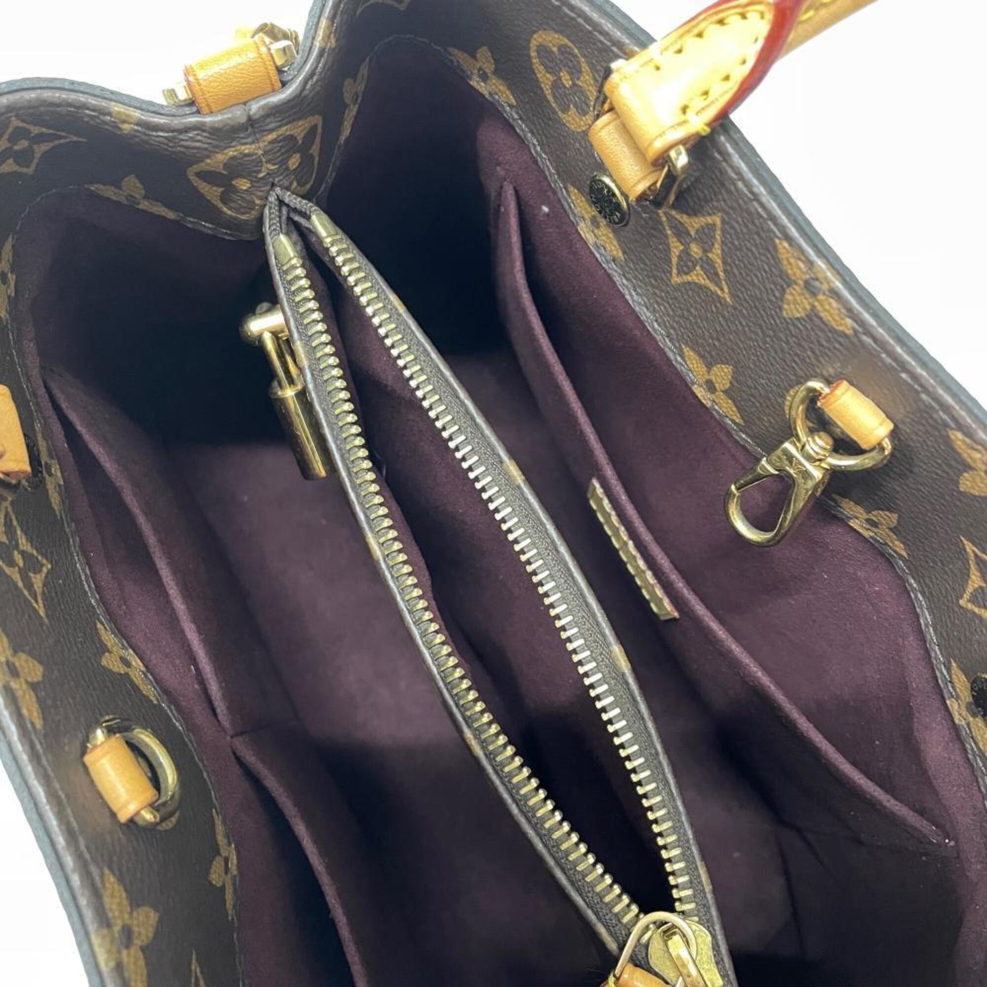 Louis Vuitton Brown Monogram Canvas Handbag (Pre-Owned)