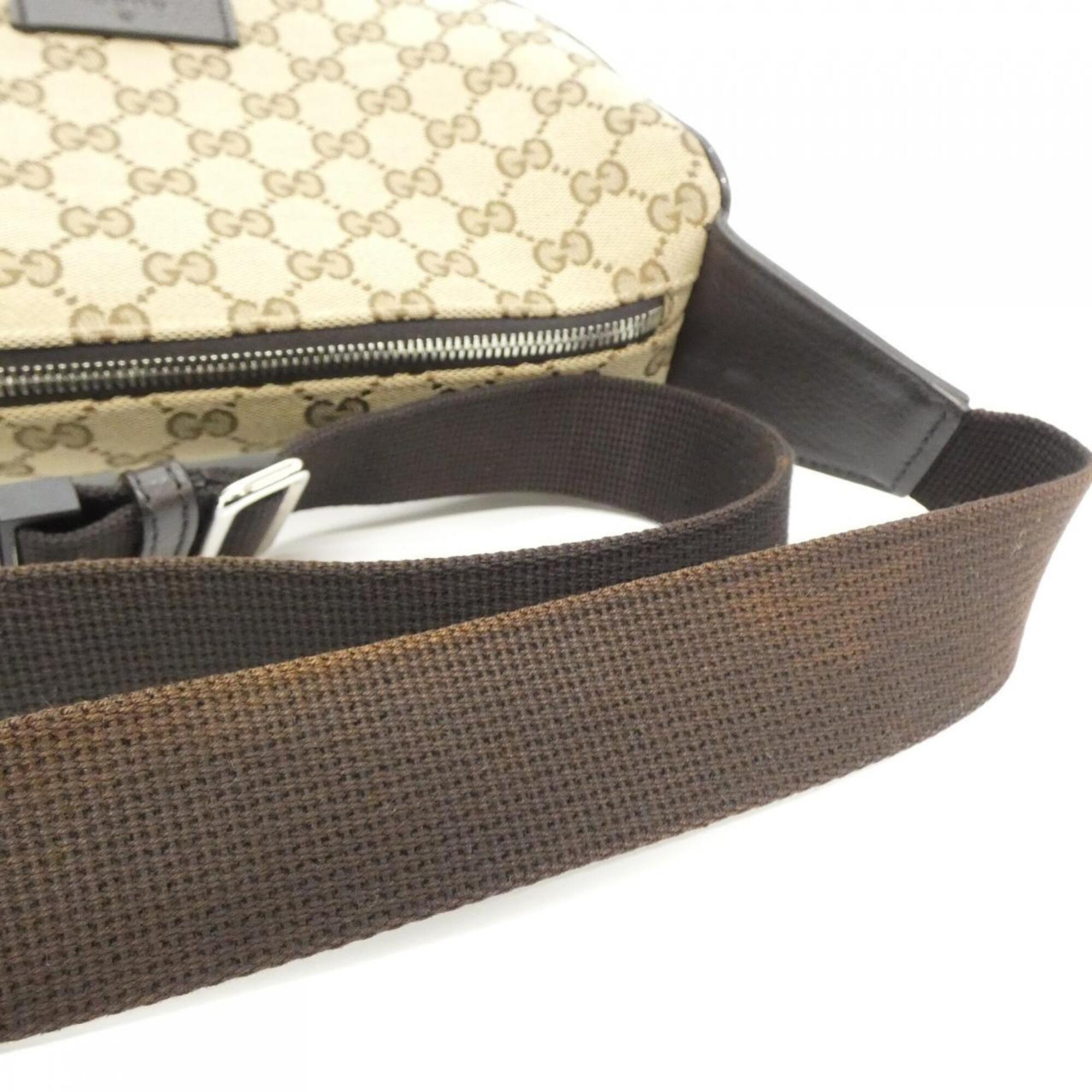 Gucci Beige Brown Gg Canvas Fanny Pack (Pre-Owned)