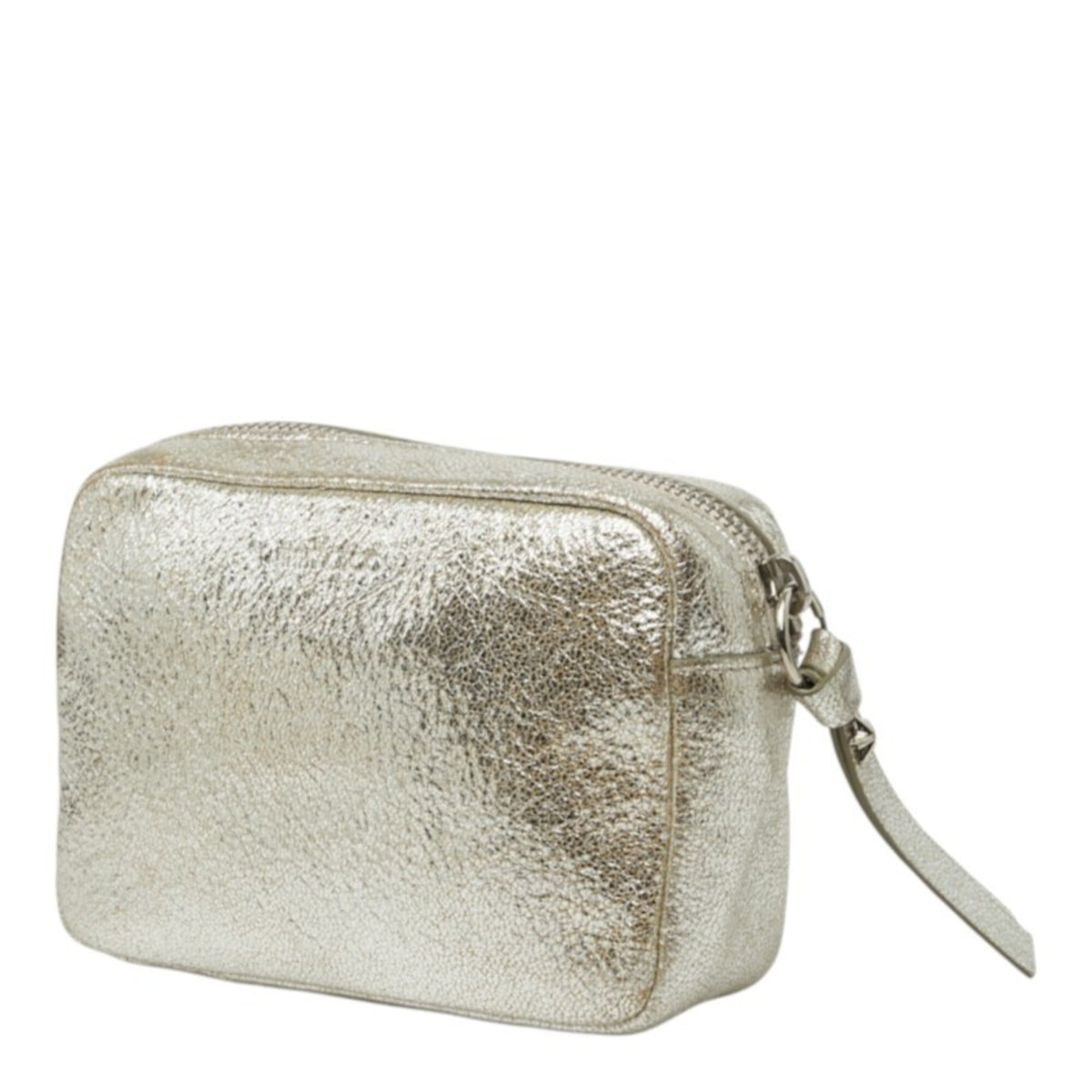 Jimmy Choo Silver Leather Pouch (Pre-Owned)