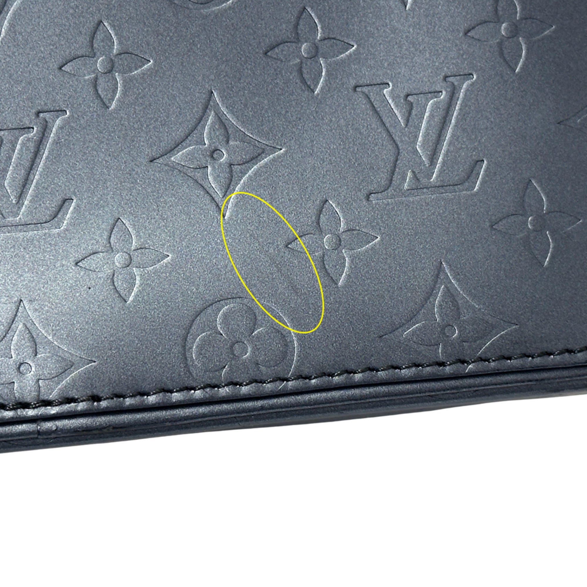 Louis Vuitton Blue Monogram Mat Handbag Tote Bag (Pre-Owned)