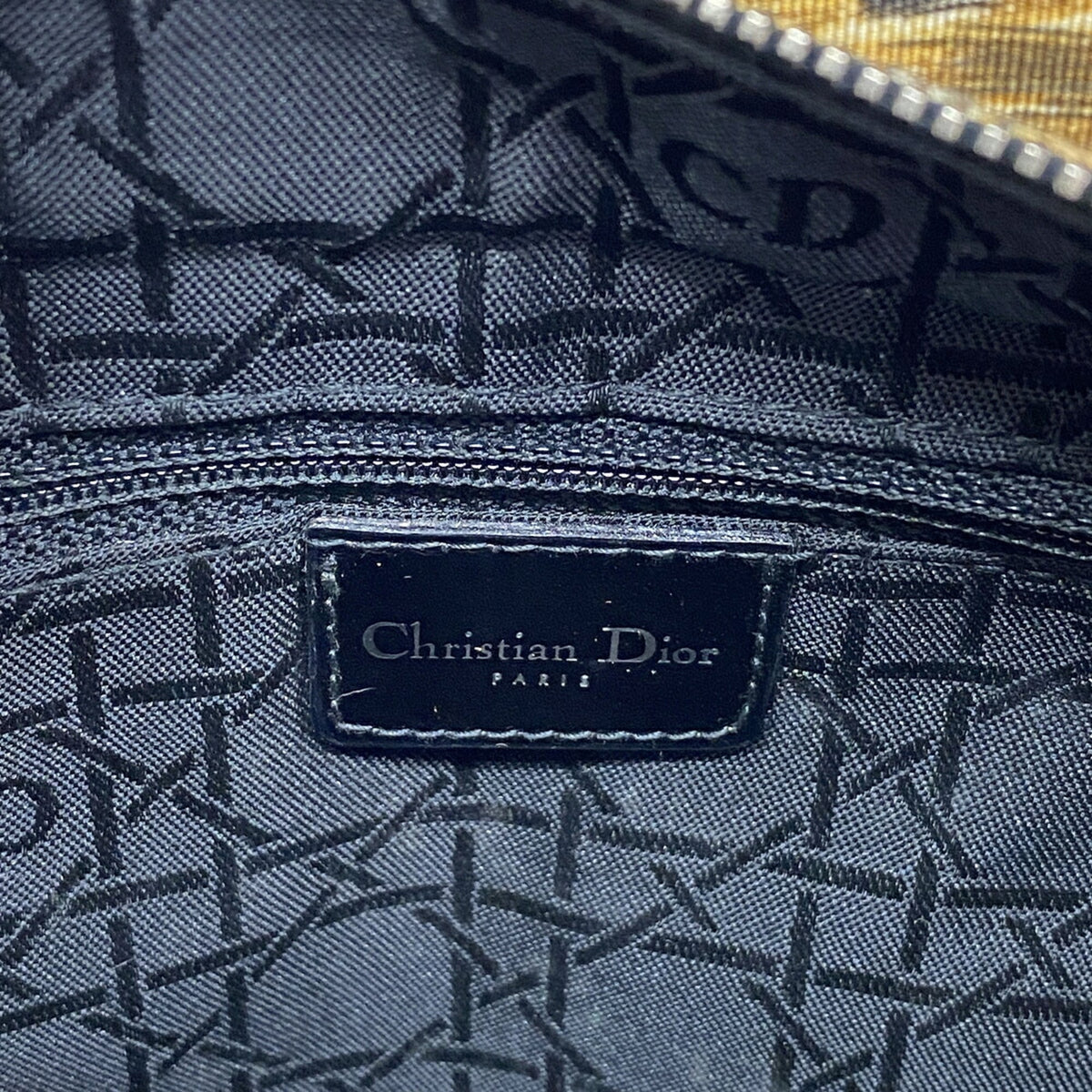 Christian Dior Black Brown Canvas Handbag (Pre-Owned)