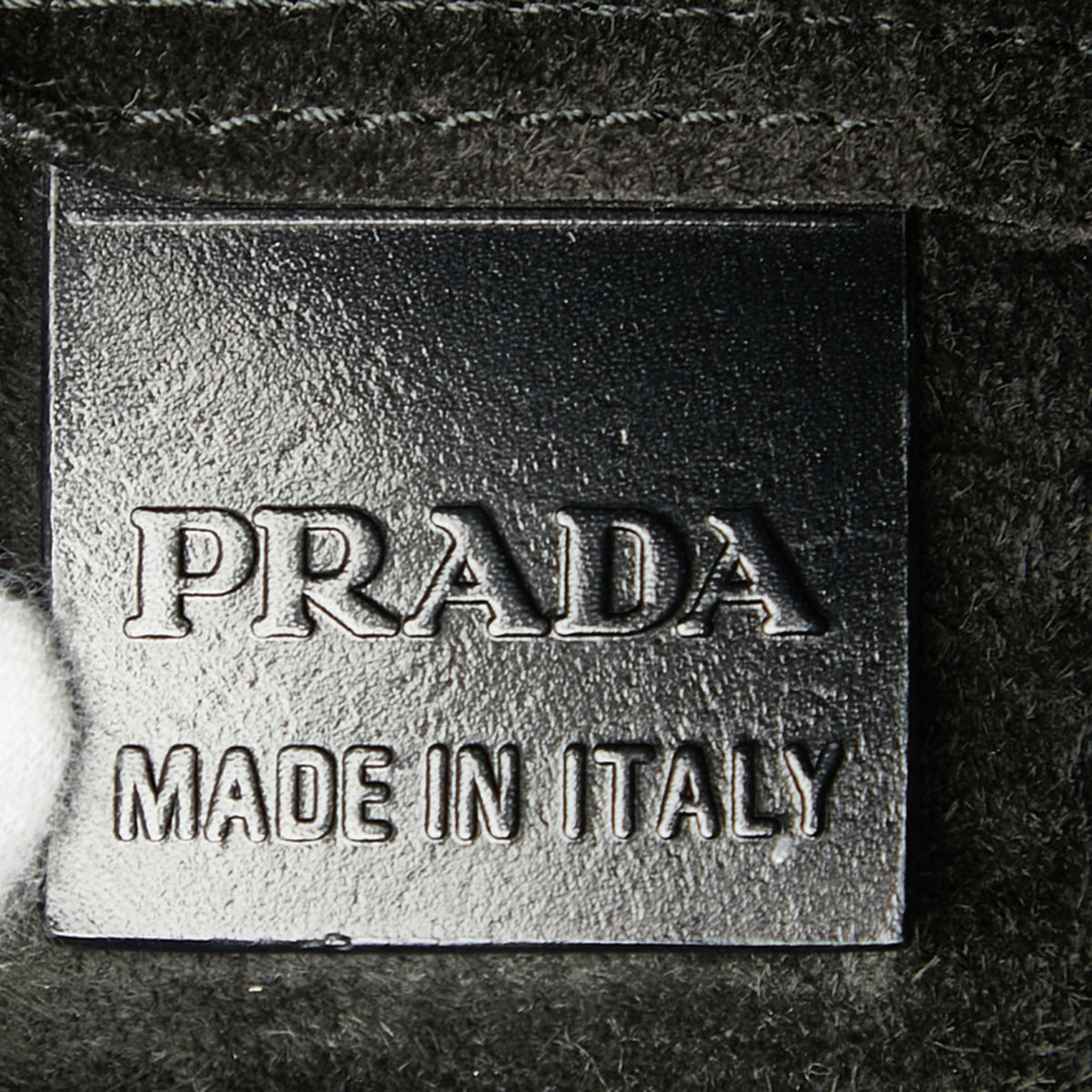 Prada Black Leather Handbag Pouch Tote Bag (Pre-Owned)