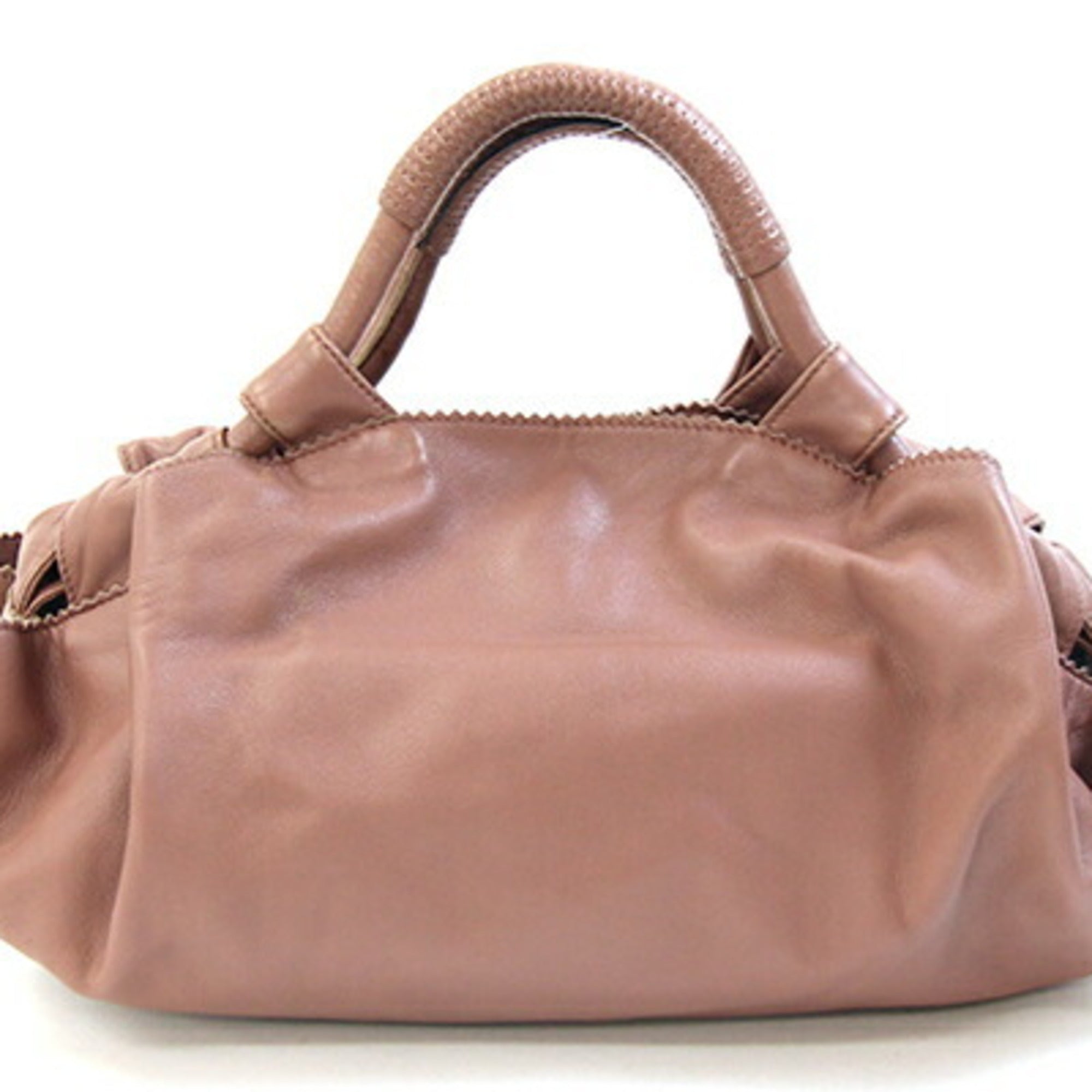 Loewe Brown Pink Leather Handbag (Pre-Owned)