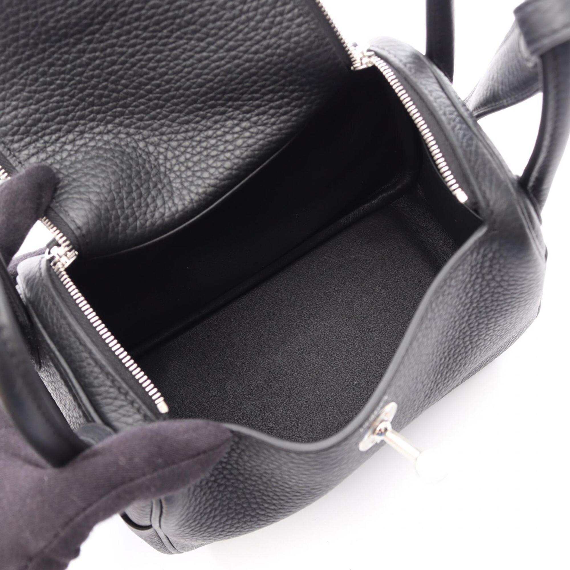 Hermes Black Taurillon Clemence Leather Handbag Shoulder Bag (Pre-Owned)