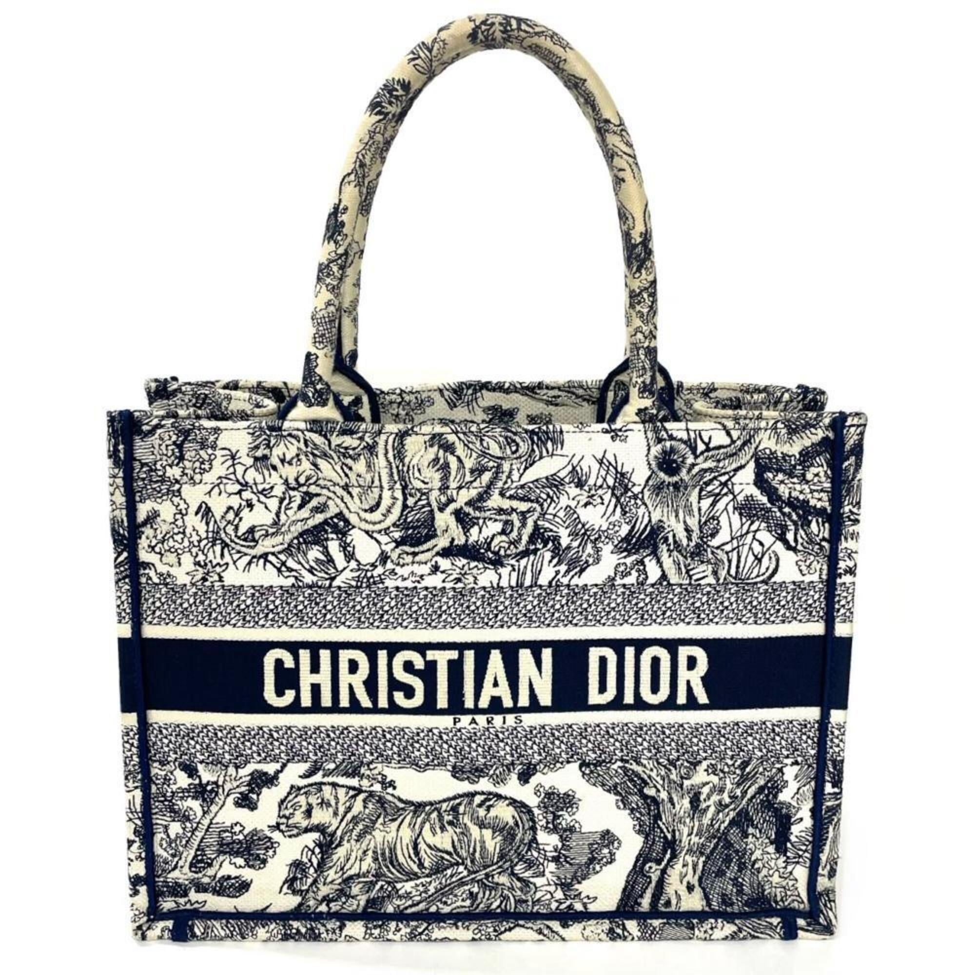 Christian Dior Navy Canvas Tote Bag (Pre-Owned)
