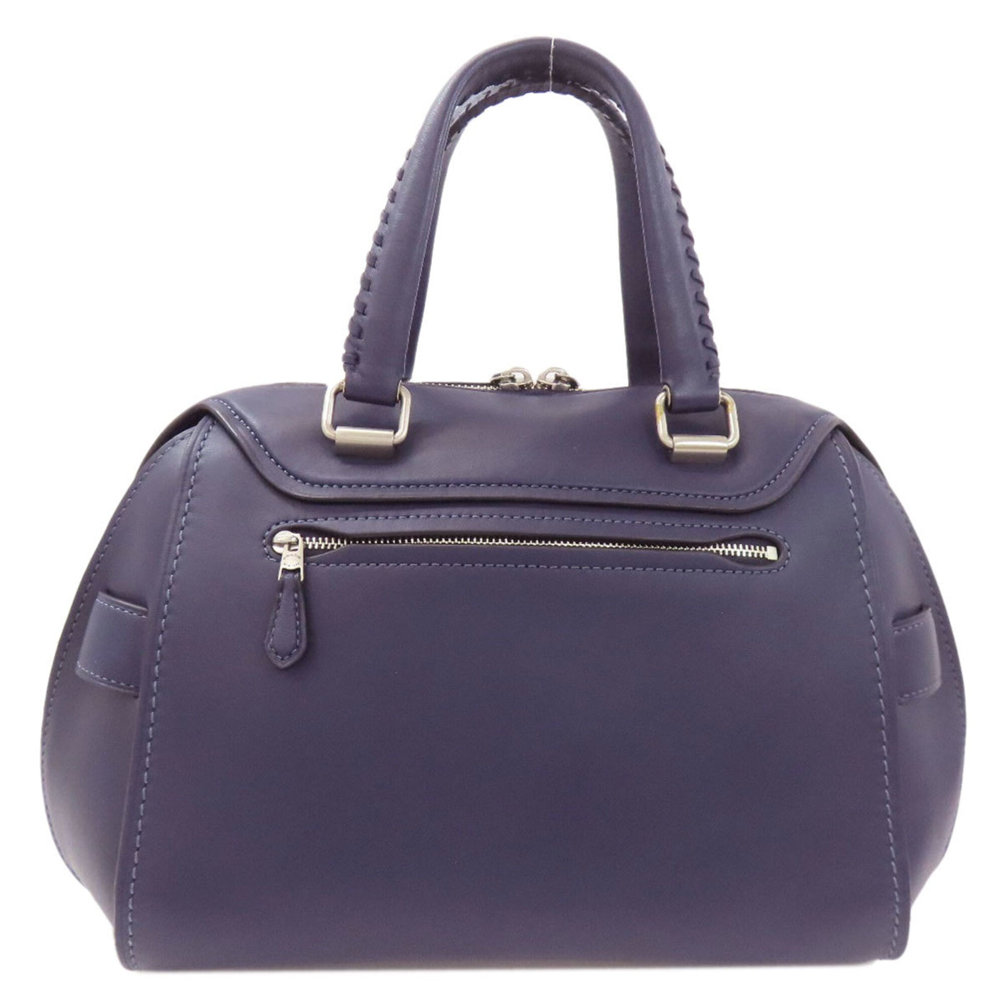 Coach Navy Leather Handbag (Pre-Owned)