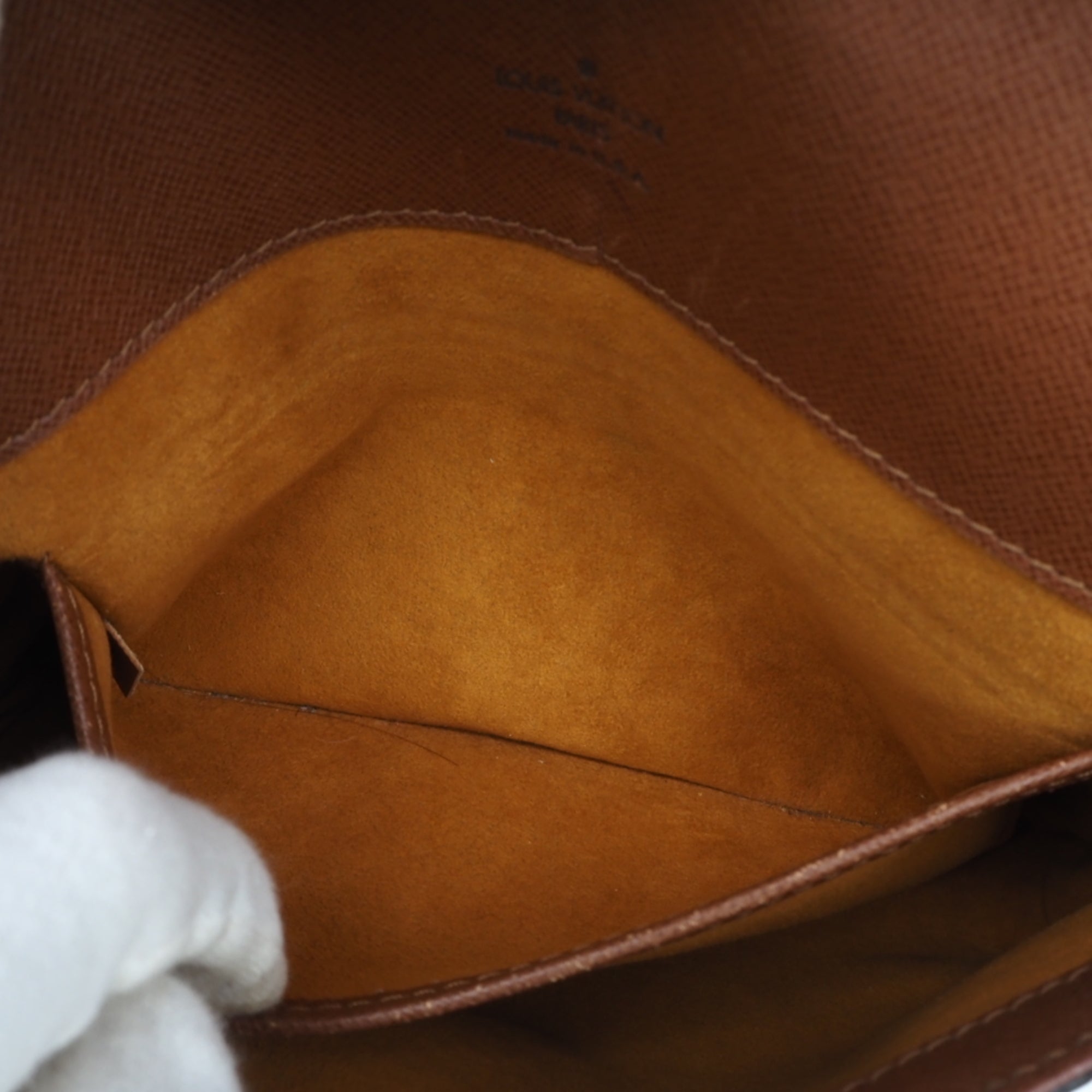 Louis Vuitton Monogram Beige Brown Coated Canvas Leather Shoulder Bag (Pre-Owned)