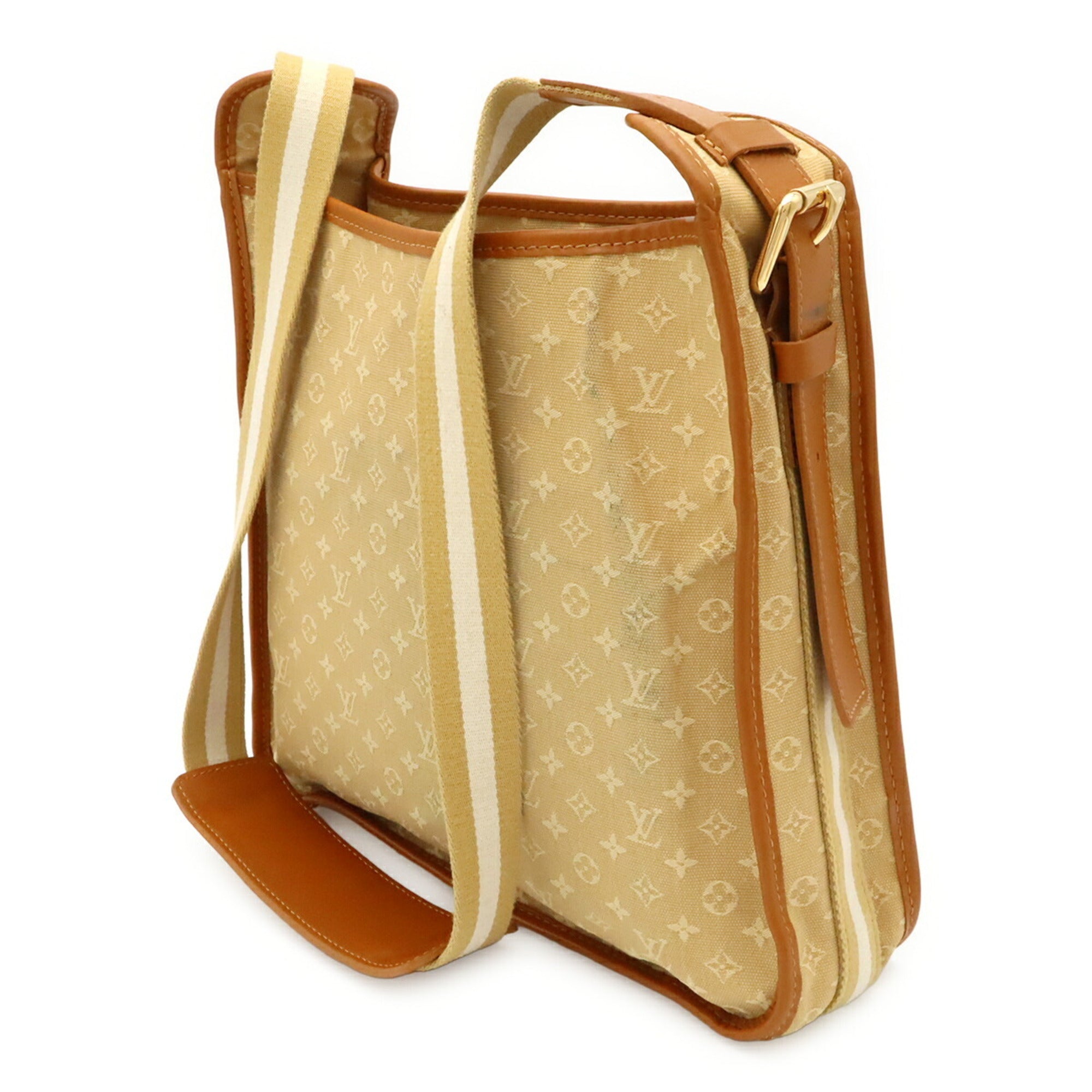 Louis Vuitton Beige Canvas Leather Shoulder Bag (Pre-Owned)