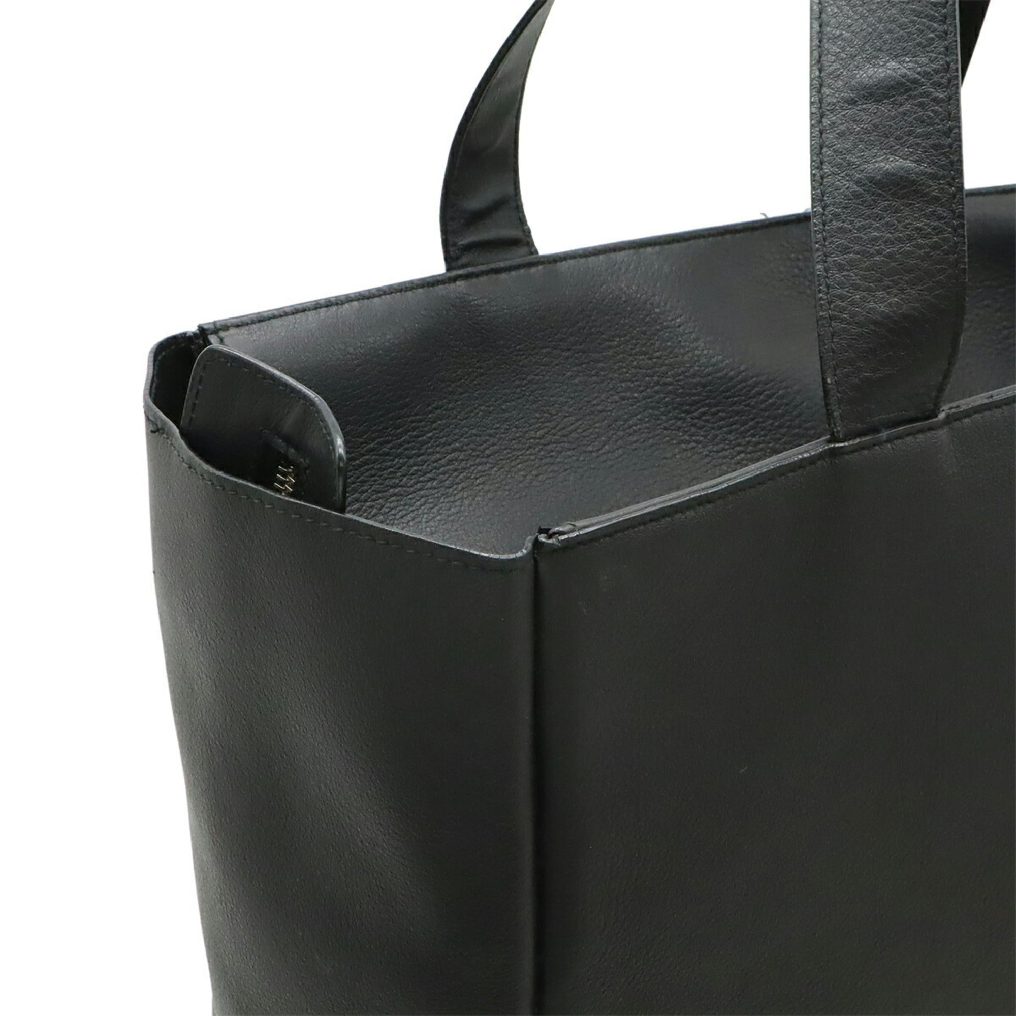Balenciaga Black Leather Shoulder Bag Tote Bag (Pre-Owned)
