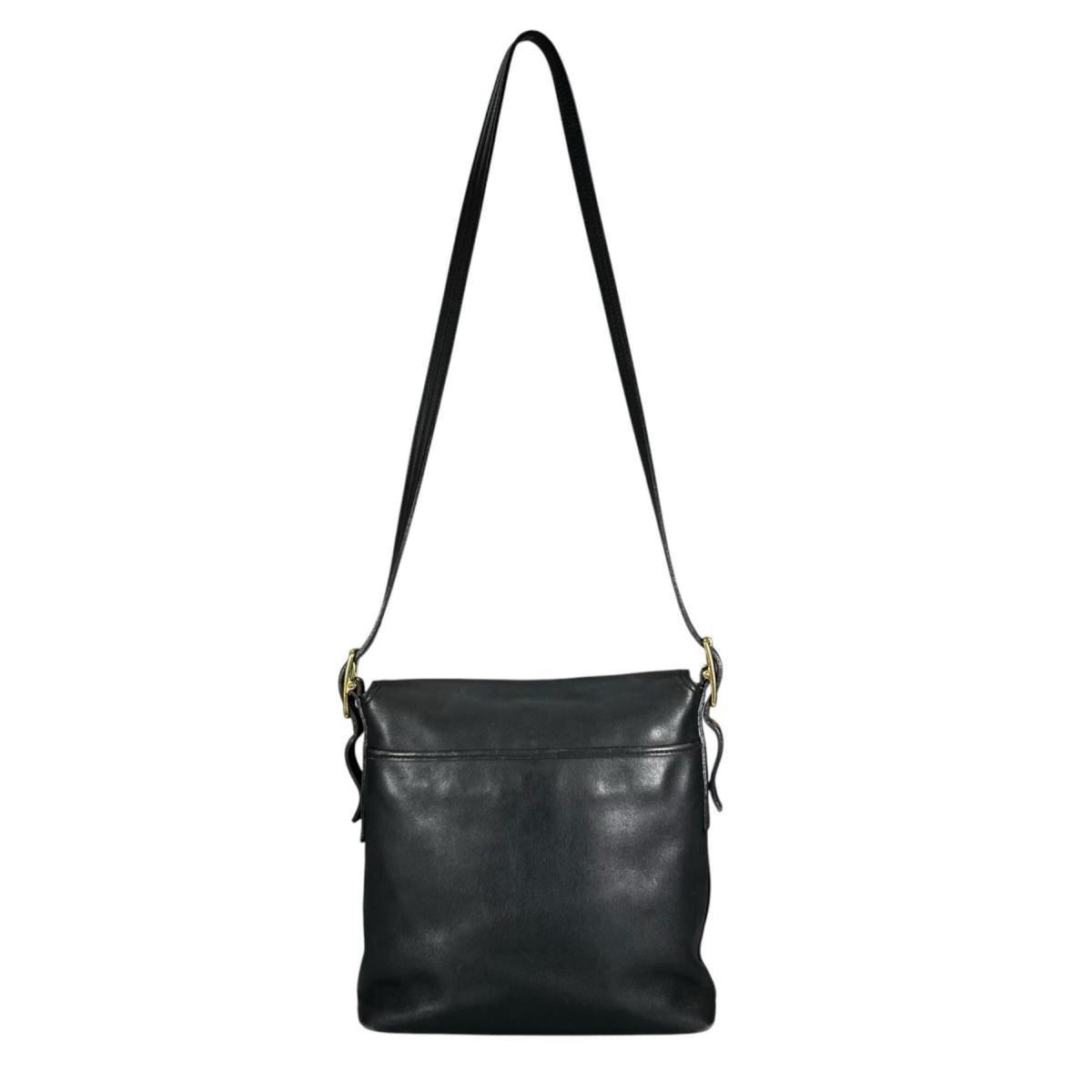 Coach Black Leather Shoulder Bag (Pre-Owned)