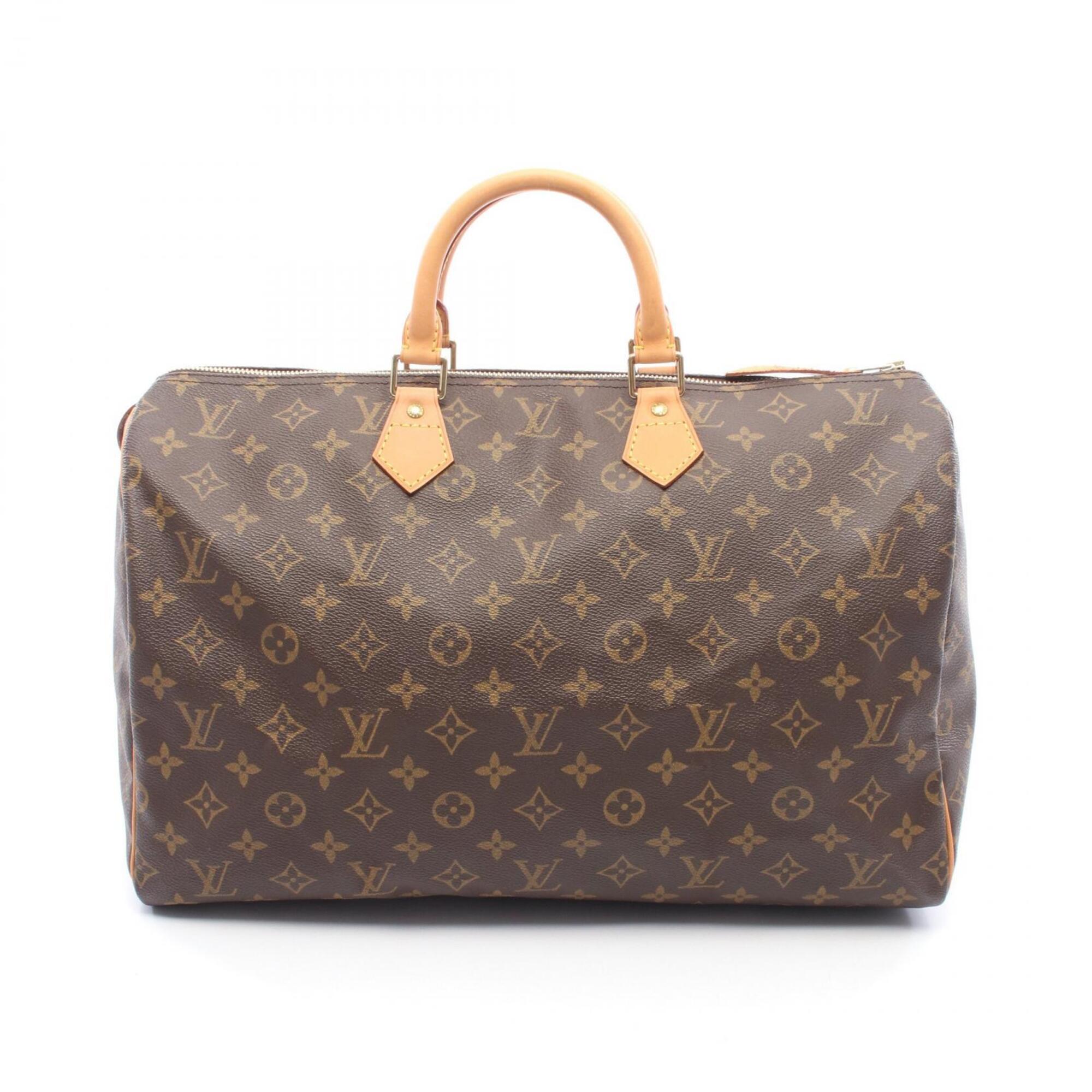 Louis Vuitton Brown Monogram Coated Canvas Leather Handbag (Pre-Owned)