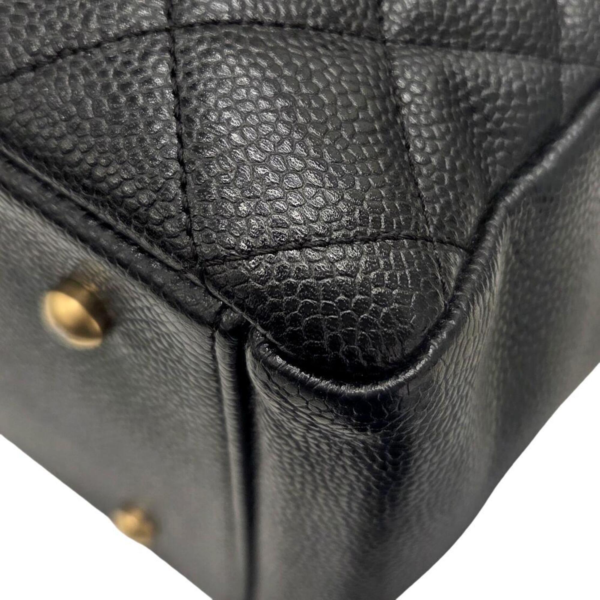 Chanel Black Grained Calfskin Tote Bag (Pre-Owned)