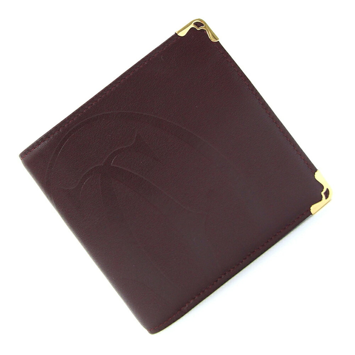 Cartier Must Bordeaux Leather Wallet (Bi-Fold) (Pre-Owned)