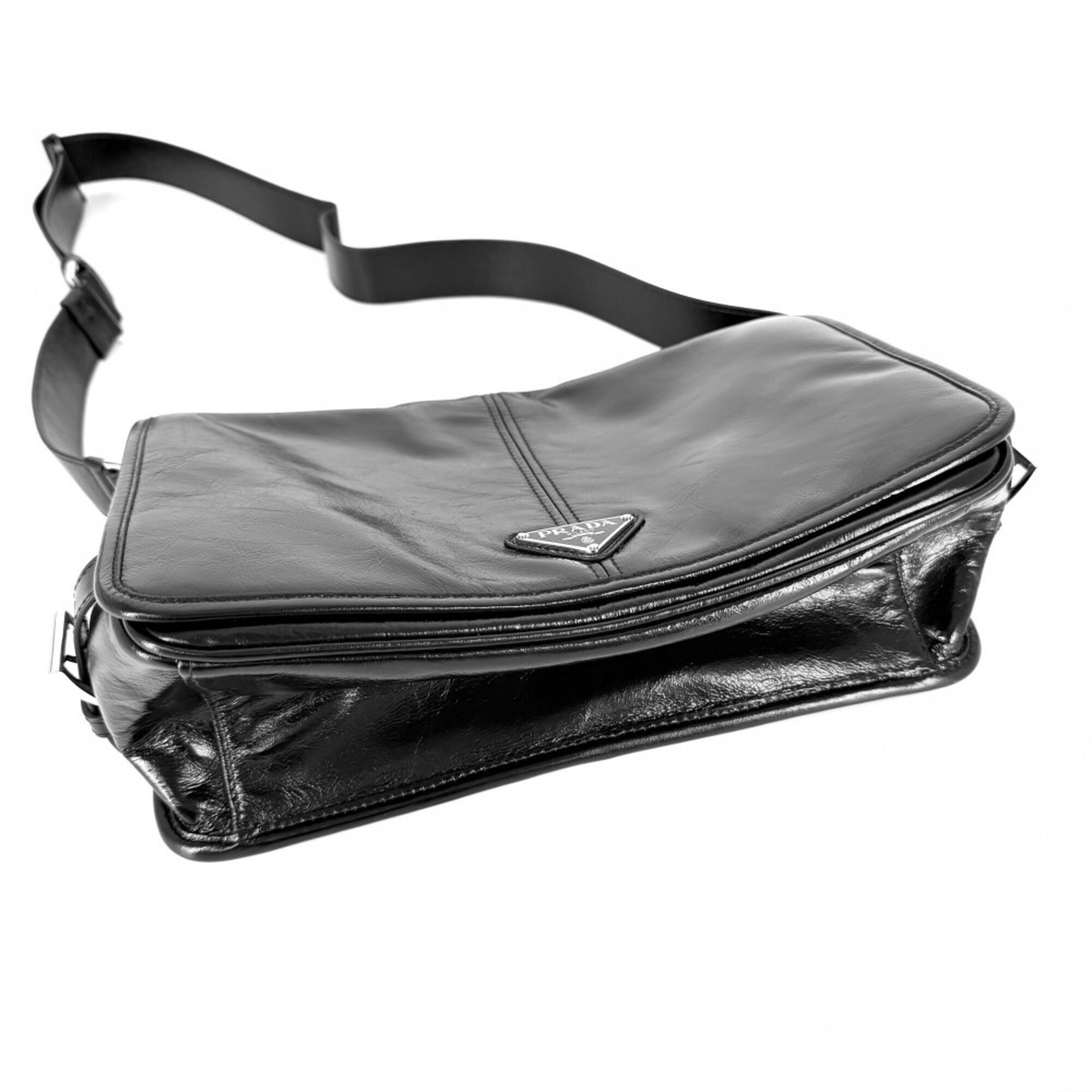 Prada Black Leather Shoulder Bag (Pre-Owned)