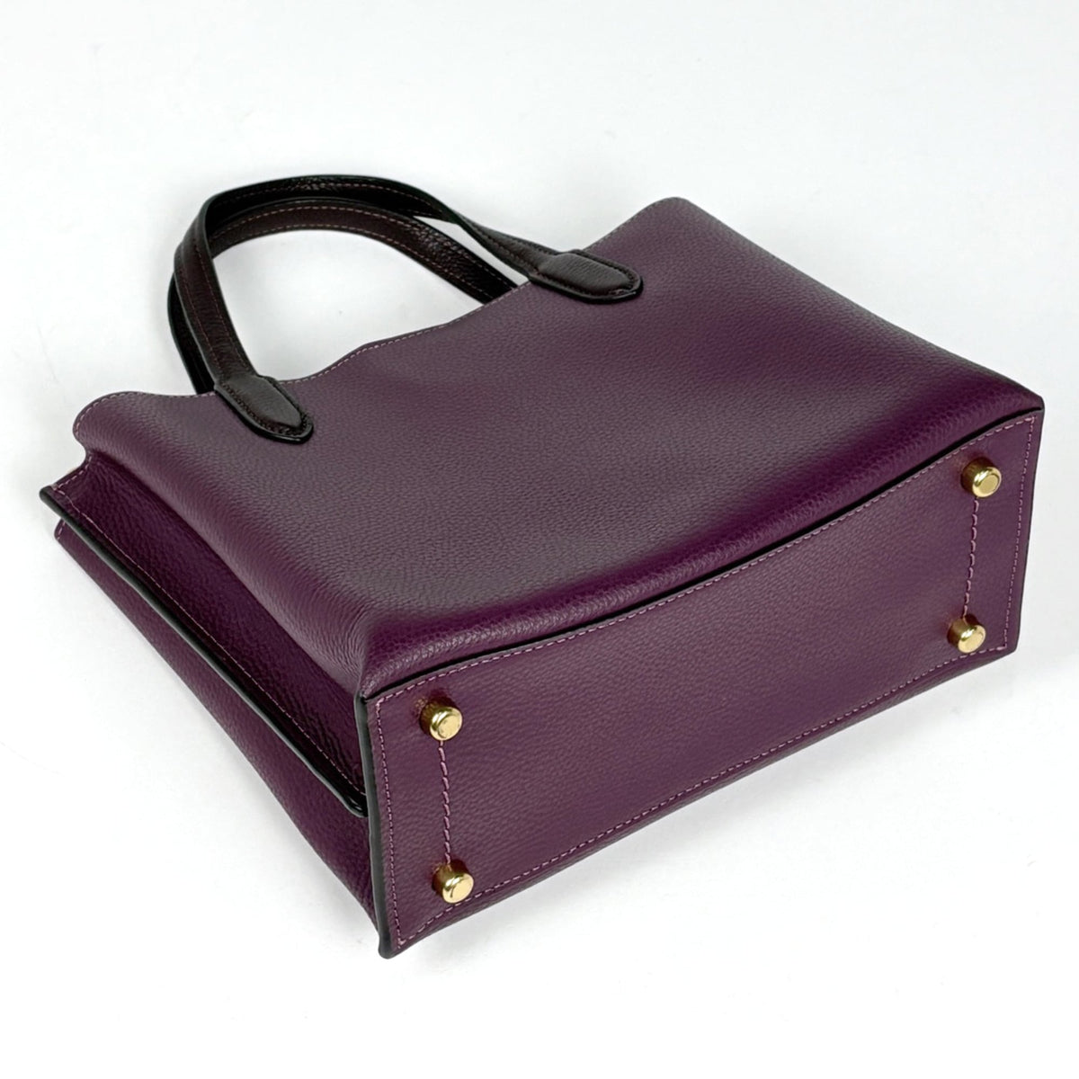 Coach Purple Leather Tote Bag (Pre-Owned)