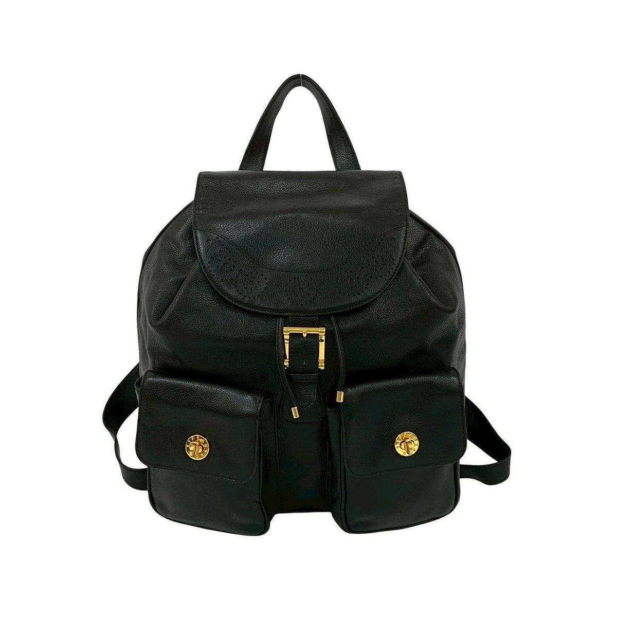 Tiffany Black Leather Backpack (Pre-Owned)